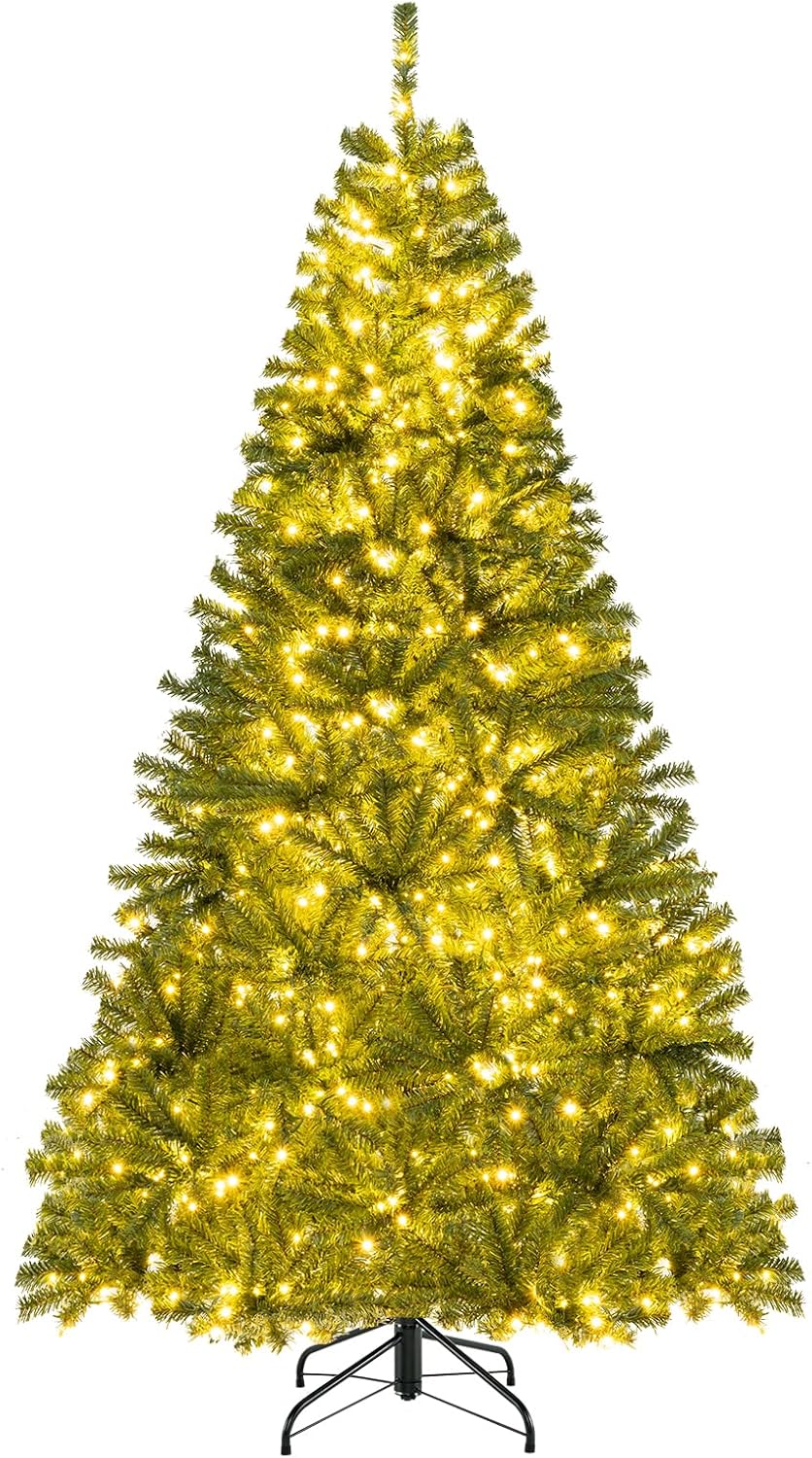 Goplus 6FT | 7FT | 8FT Pre-Lit Remote Control Artificial Christmas Tree with Warm White LED Lights - Image 11