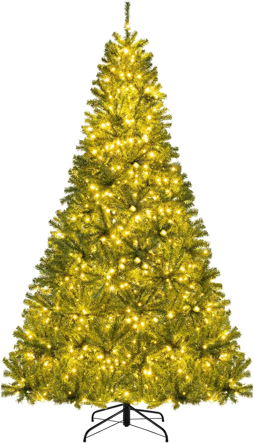 Goplus 6FT | 7FT | 8FT Pre-Lit Remote Control Artificial Christmas Tree with Warm White LED Lights - Image 12