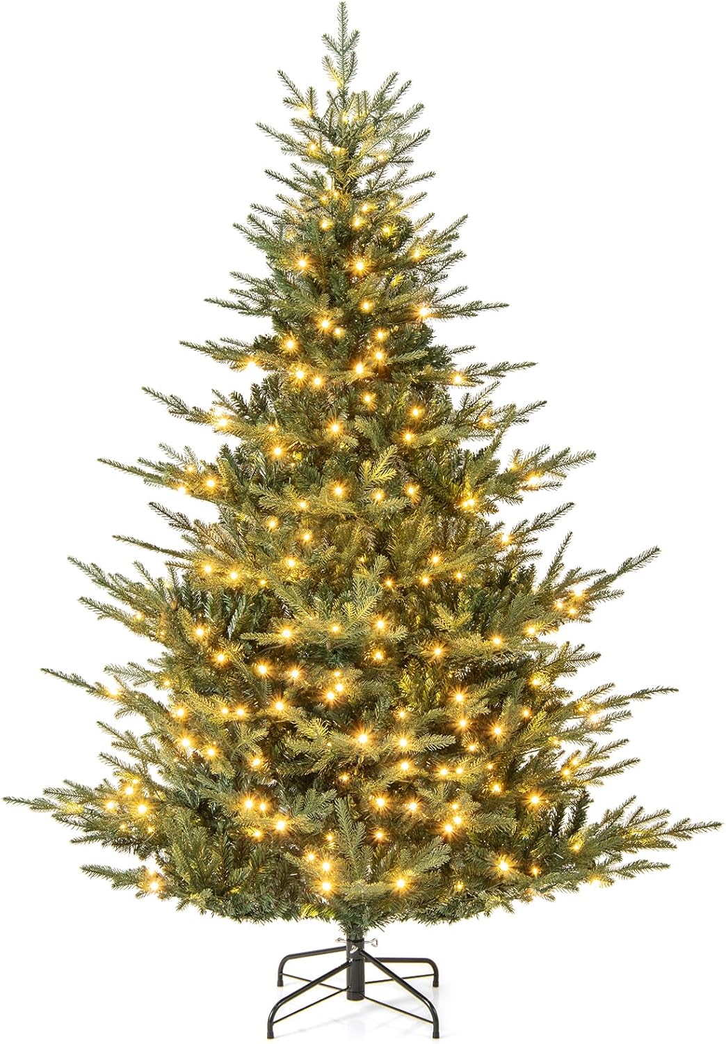 Goplus 6FT / 7FT Pre-Lit Artificial Christmas Tree with PVC & PE Mixed Branch Tips - Image 11