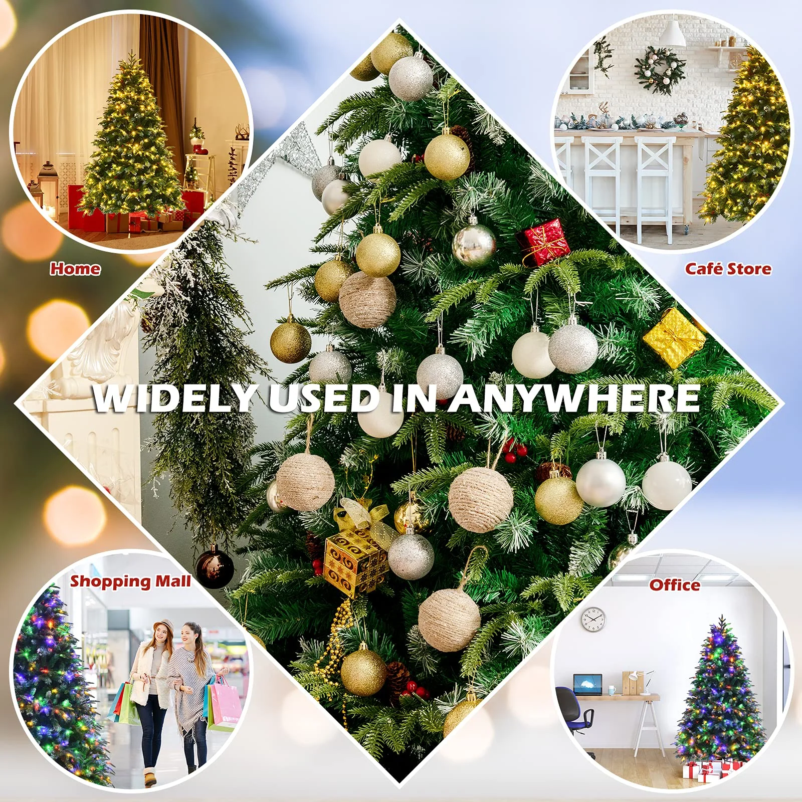 Goplus 5 ft / 6 FT Pre-Lit Artificial Christmas Tree - Image 6