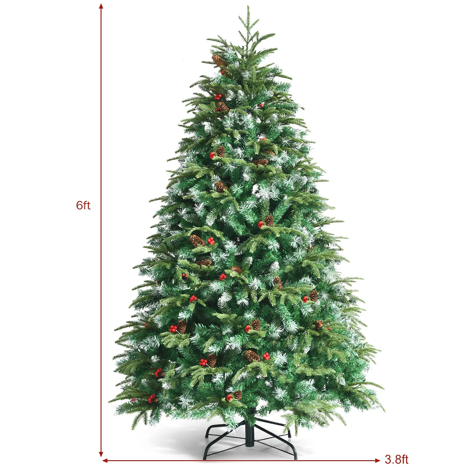 Goplus 5 ft / 6 FT Pre-Lit Artificial Christmas Tree - Image 7