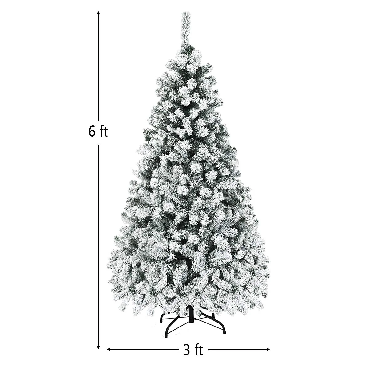 Goplus 6ft/7.5ft/9ft Pre-Lit Artificial Christmas Tree - Image 8