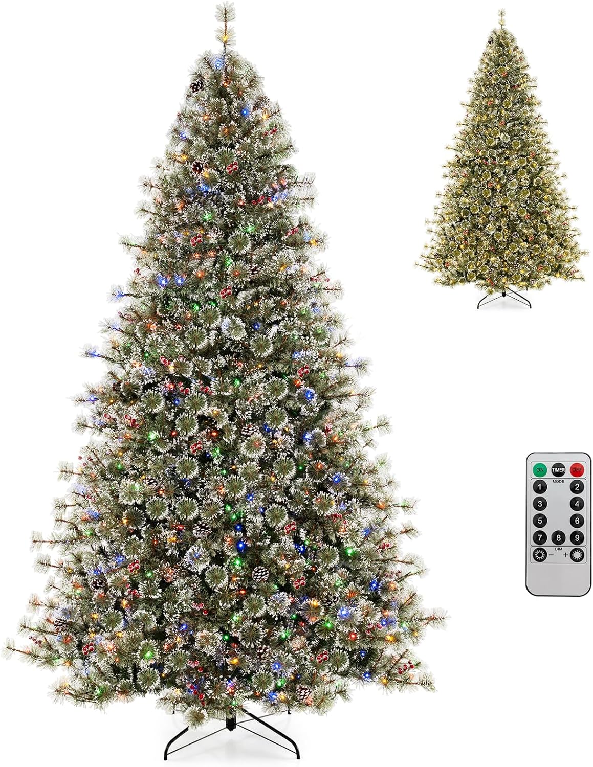 Goplus 6ft / 7.5ft / 9ft Pre-Lit Artificial Christmas Tree with 360° Quick Power Connector - Image 11