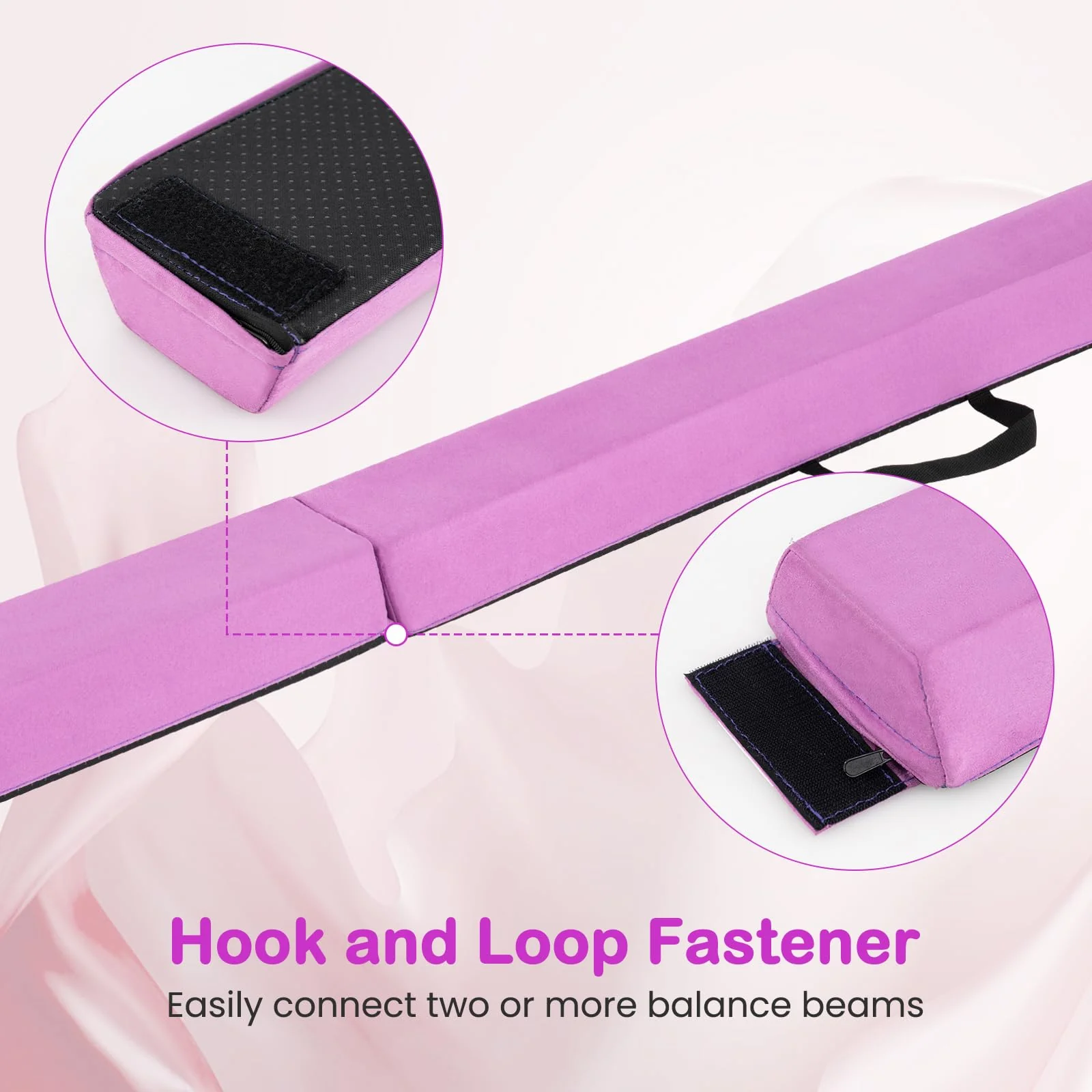 Goplus 7 FT Folding Balance Beam, Foam Floor Gymnastic Beam w/Removable Suede Cover, Non-Slip Bottom - Image 4