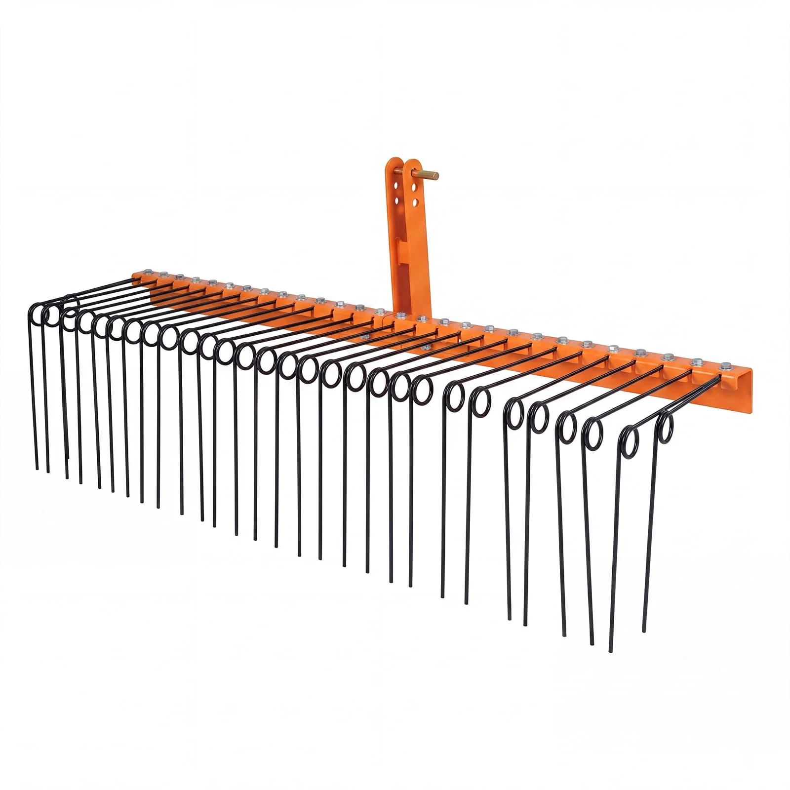 Goplus 72" Pine Straw Rake Tow Behind Landscape Rake with 30 Metal Coil Tines