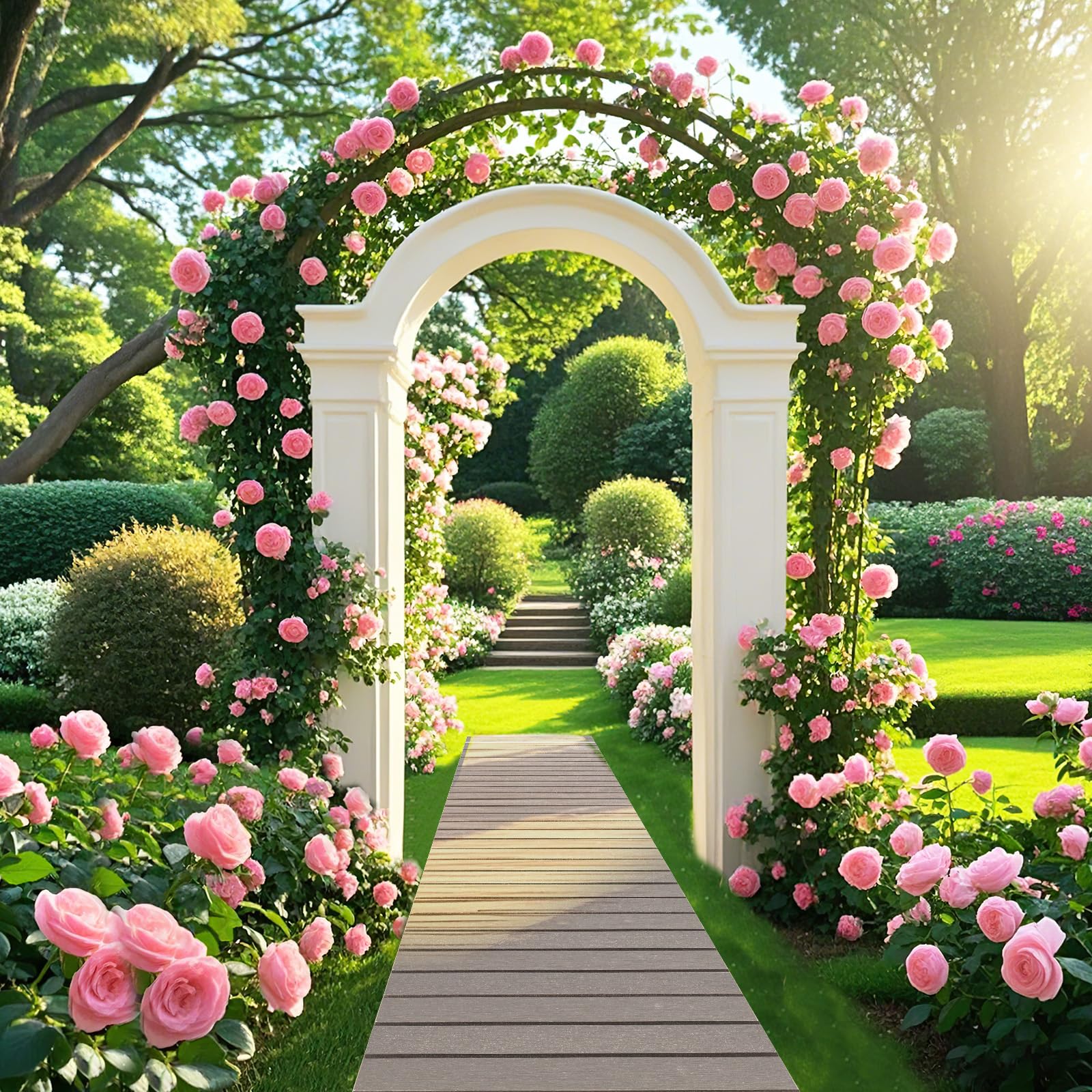 Goplus 8 FT Garden Pathway, Outdoor Roll Out Straight Walkway Patio Path, 95” x 21.5 ” x 0.5” - Image 8