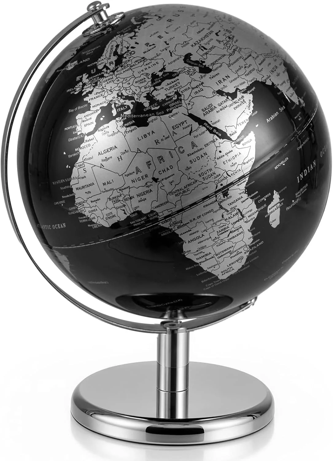 Goplus 8-Inch Metallic Black World Globe Educational Learning Toy - Image 10