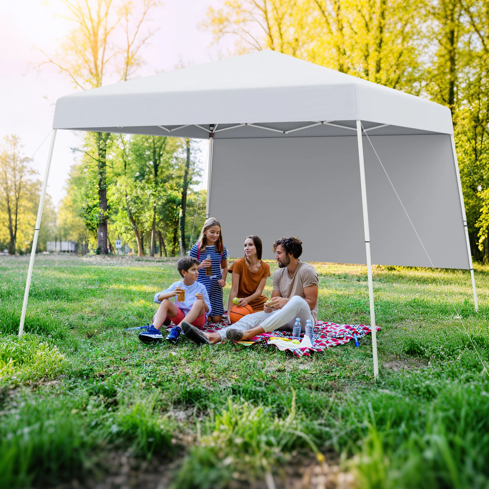 Goplus 8 X 8 FT Pop up Canopy Tent with 1 Sidewall - Image 2