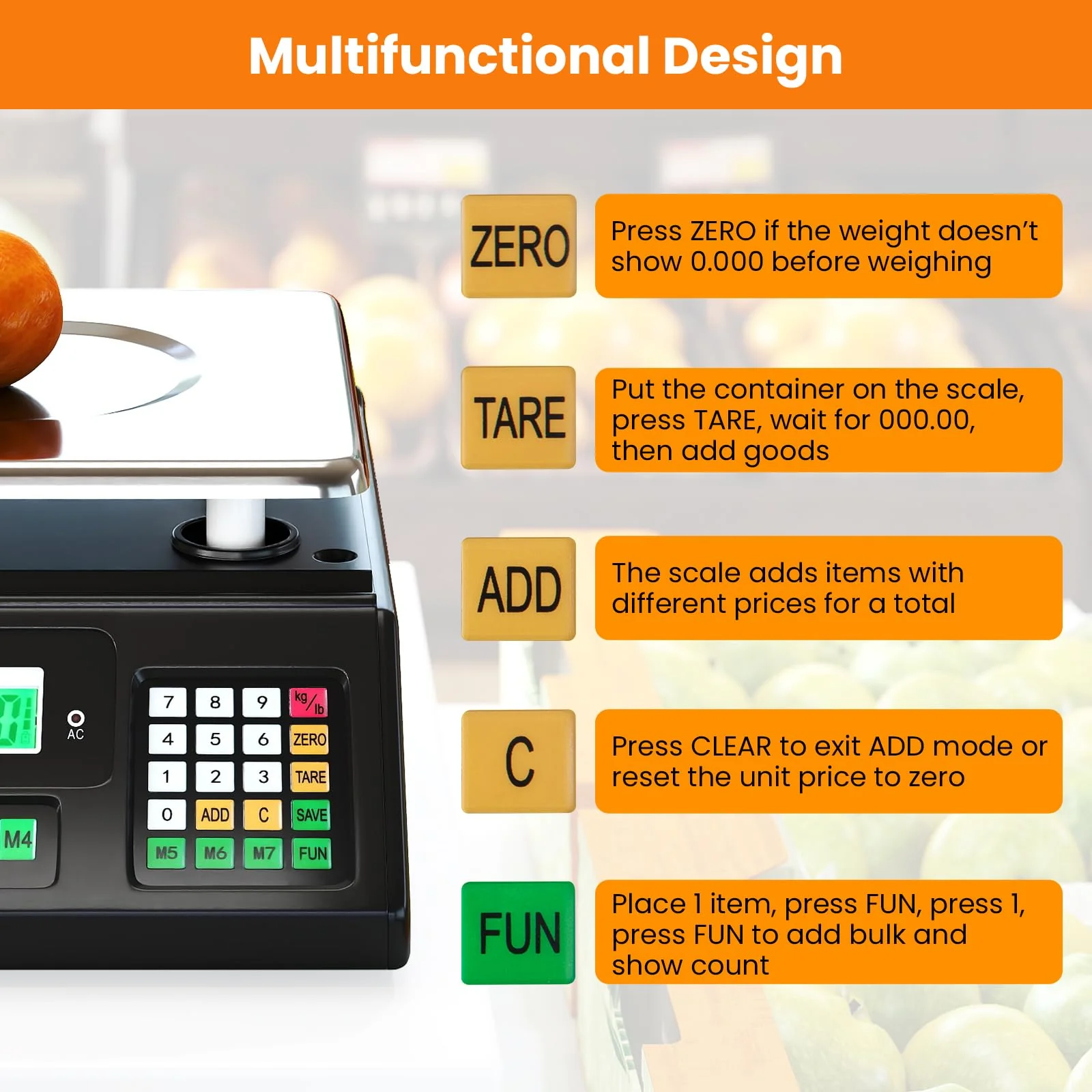 Goplus 88lb/40kg Price Computing Scale with Counting Function - Image 6