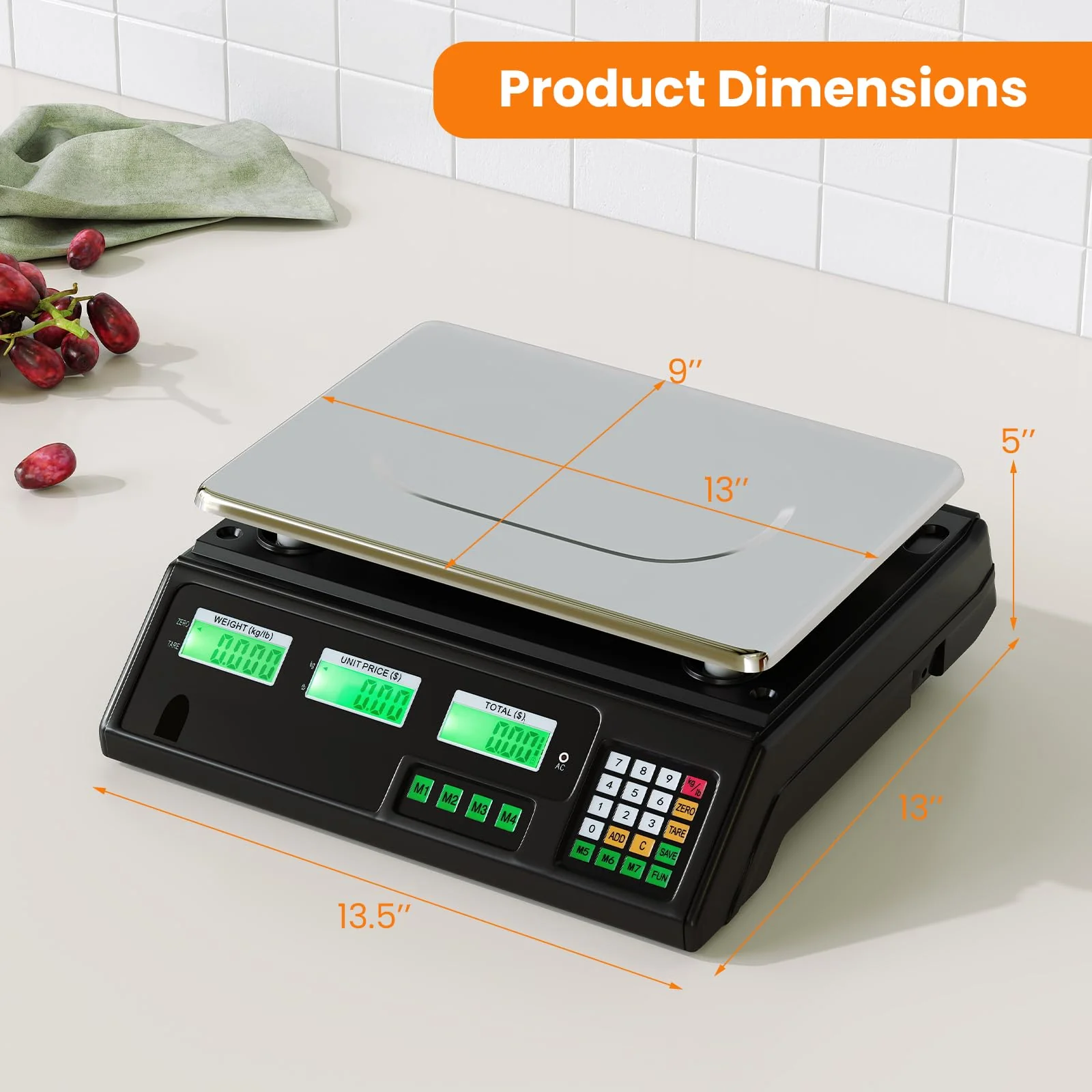Goplus 88lb/40kg Price Computing Scale with Counting Function - Image 7