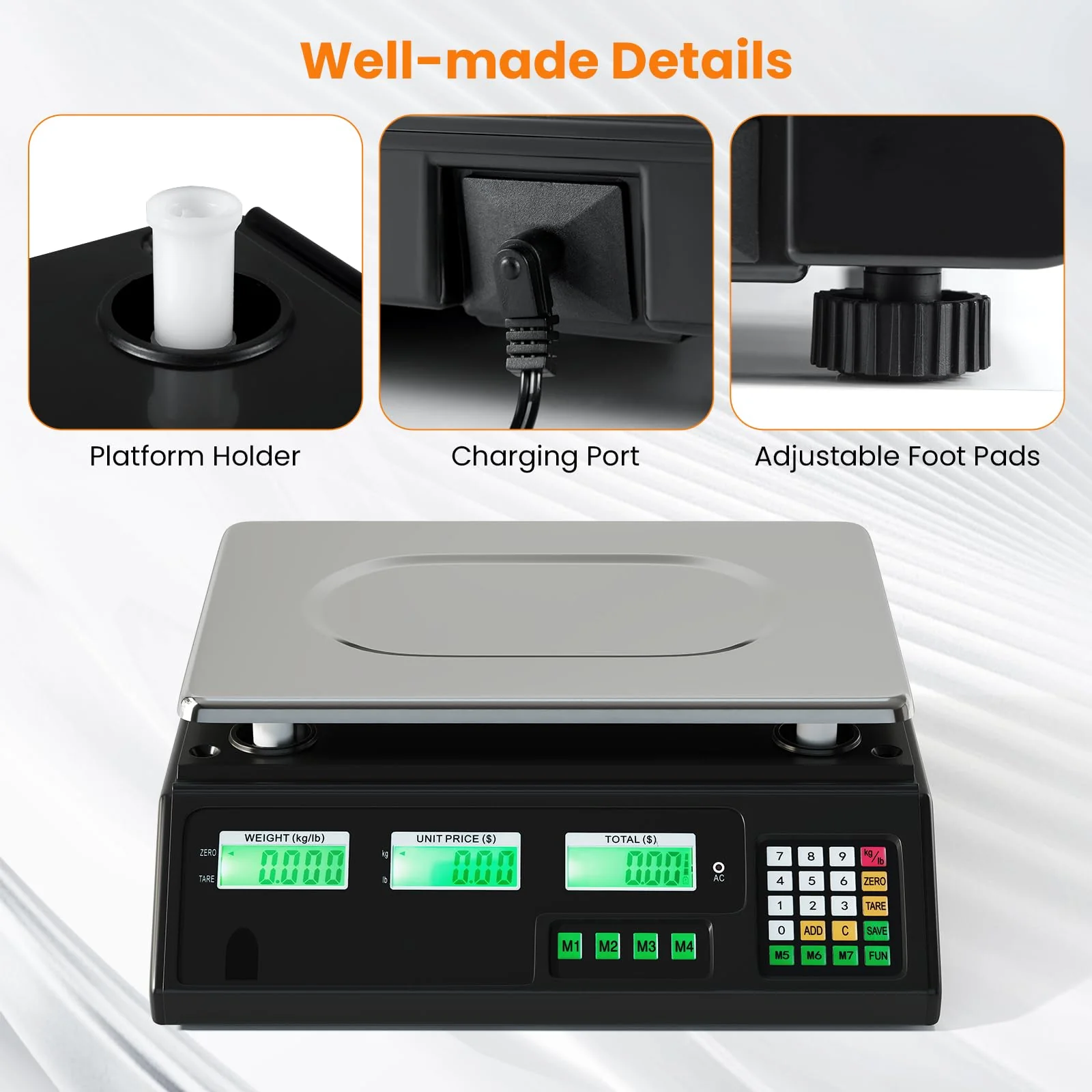 Goplus 88lb/40kg Price Computing Scale with Counting Function - Image 9
