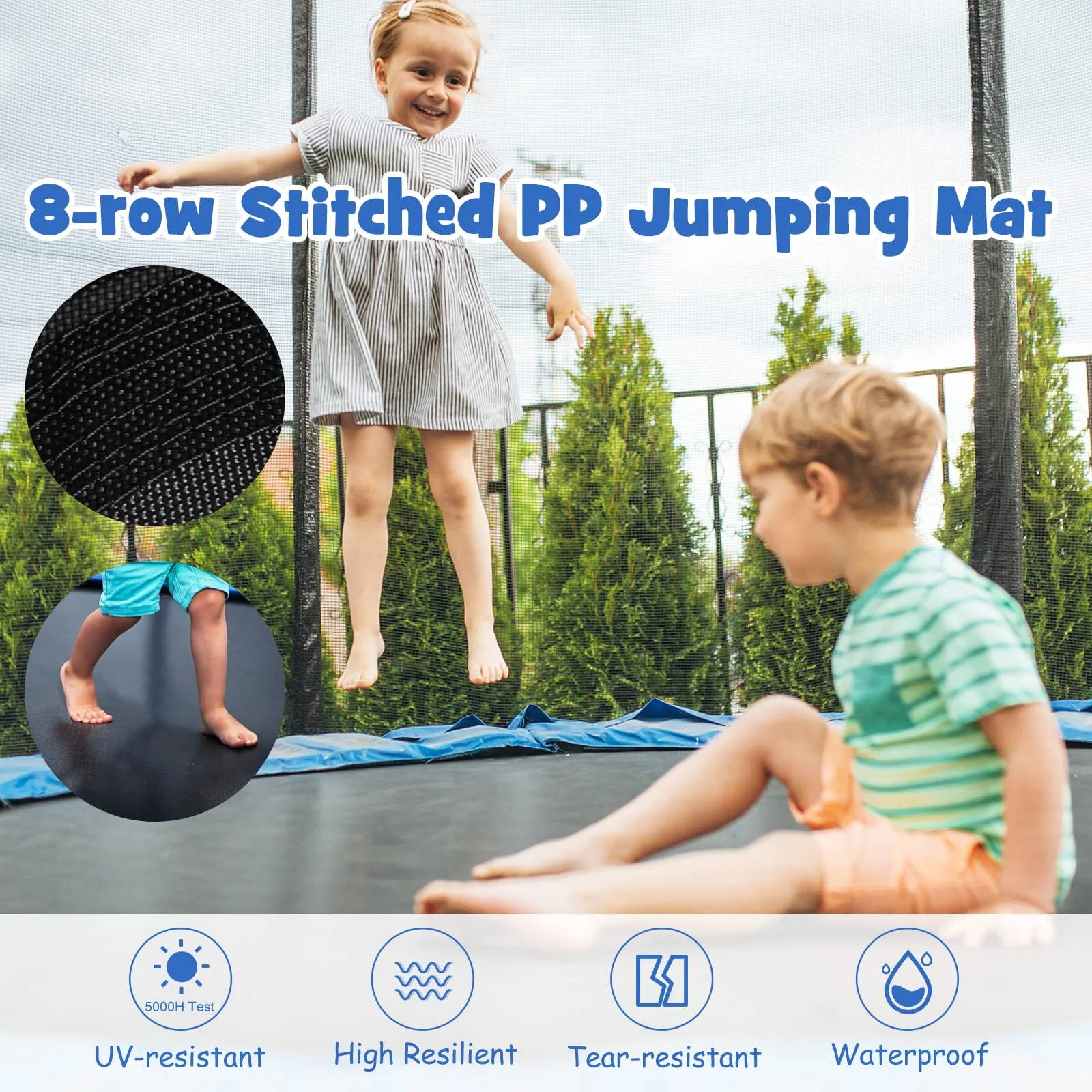 Goplus 8FT 10FT 12FT Trampoline - Image 8