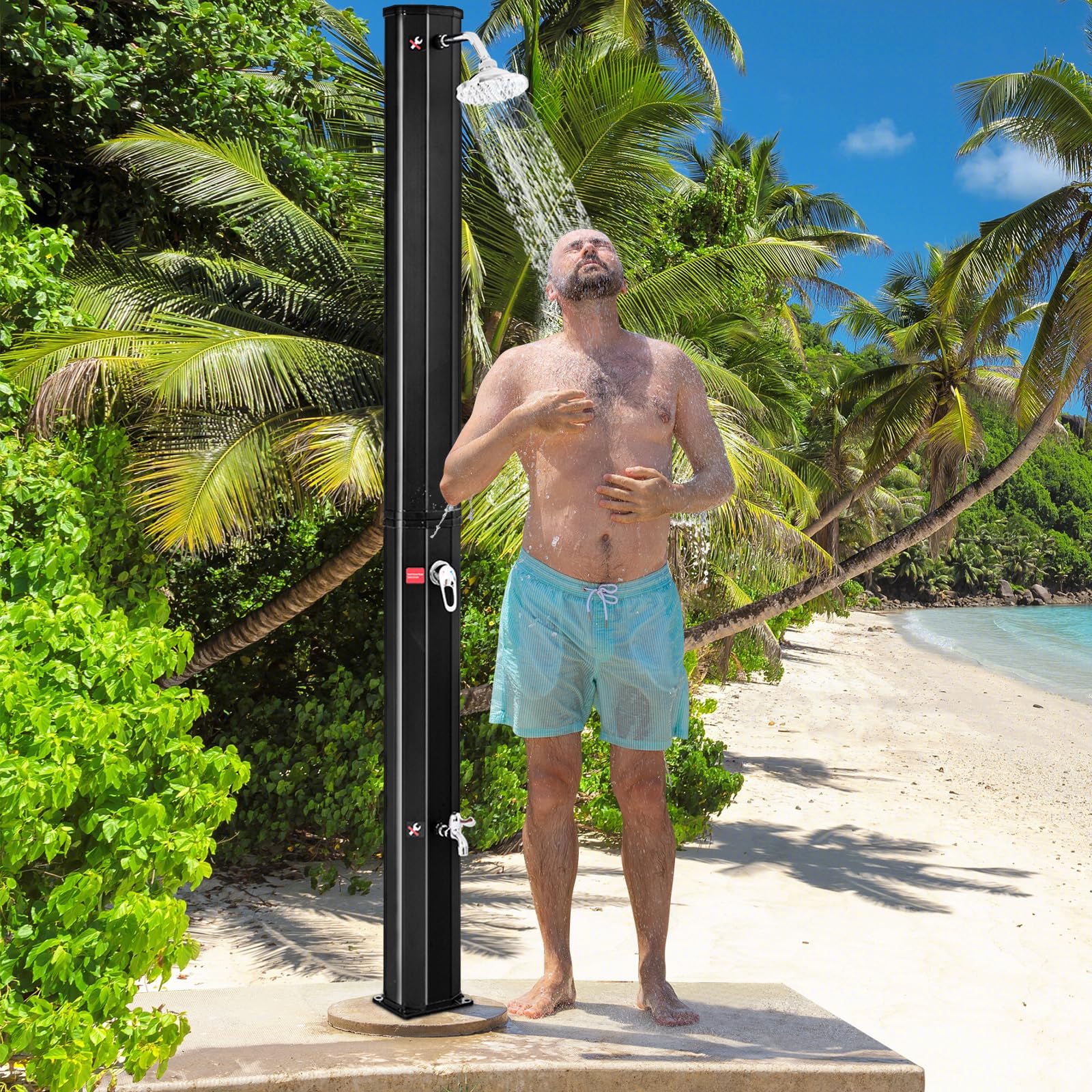 Goplus 9.3 Gallon Solar Heated Outdoor Shower - Image 2