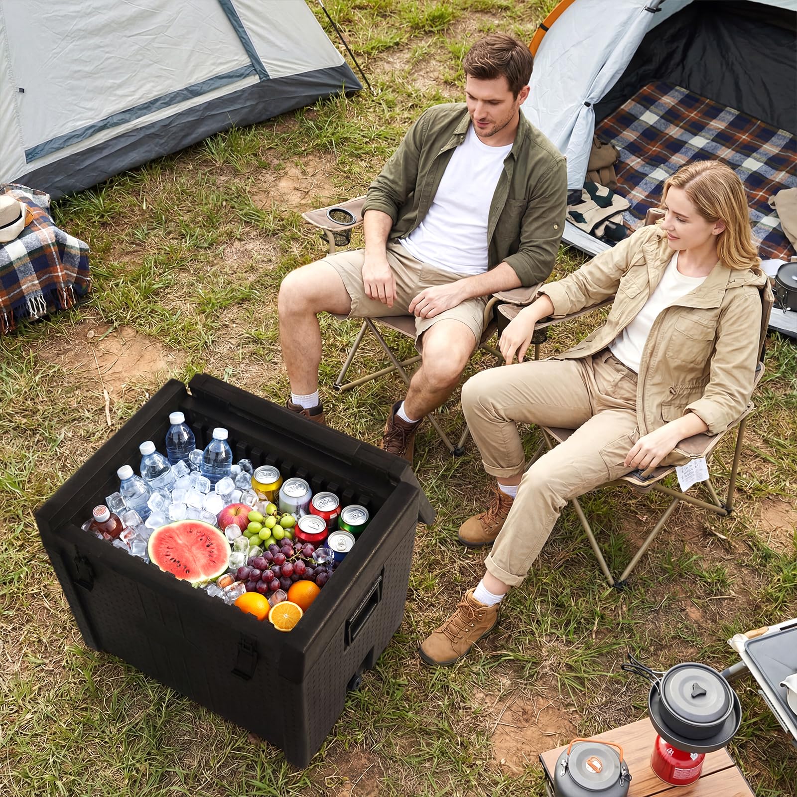 Goplus 91 Qt Insulated Food Pan Carrier | Lightweight Front Loading Food Warmer Cooler - Image 8