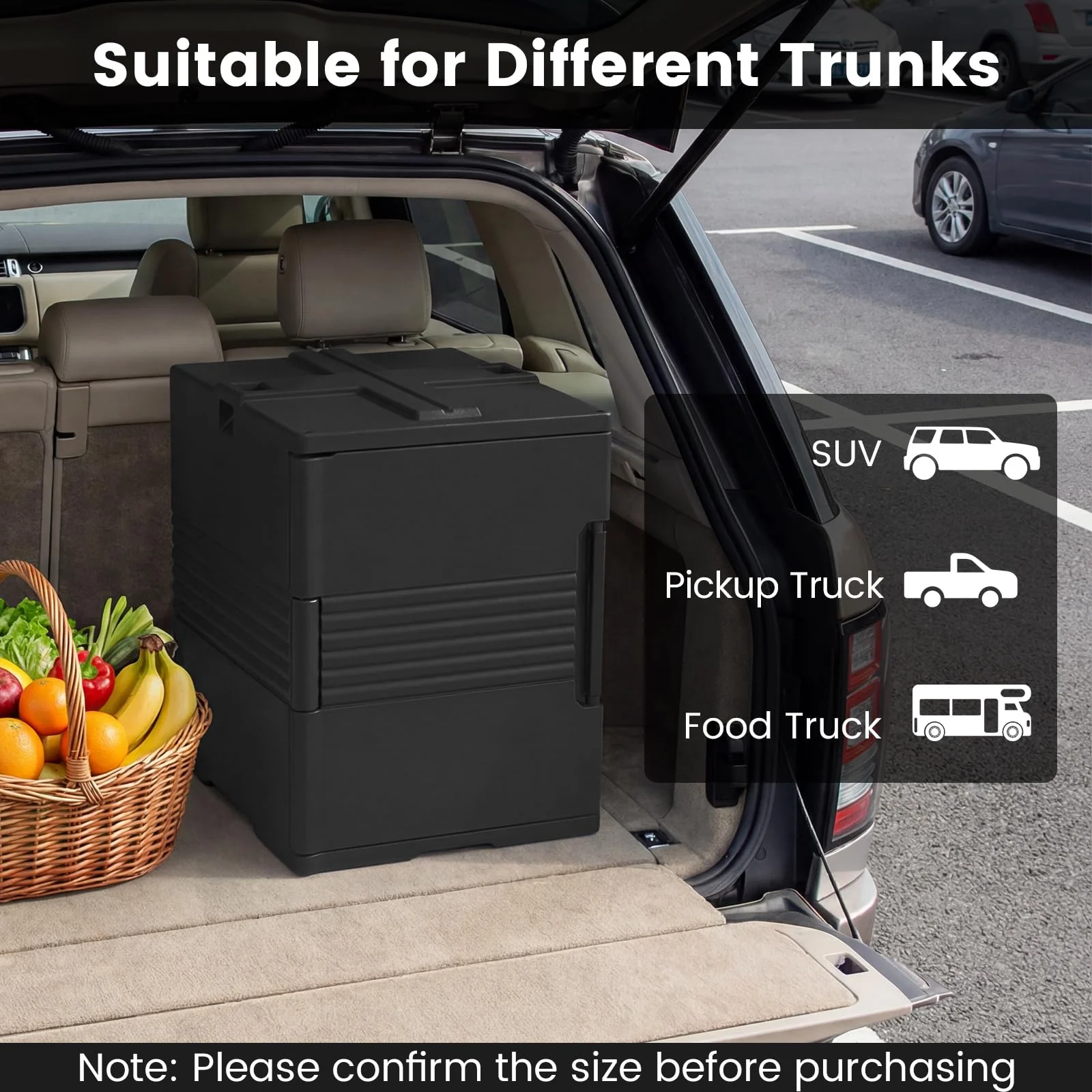 Goplus 91 Qt Insulated Food Pan Carrier with Door Shafts Latches and Sealing Strips - Image 6