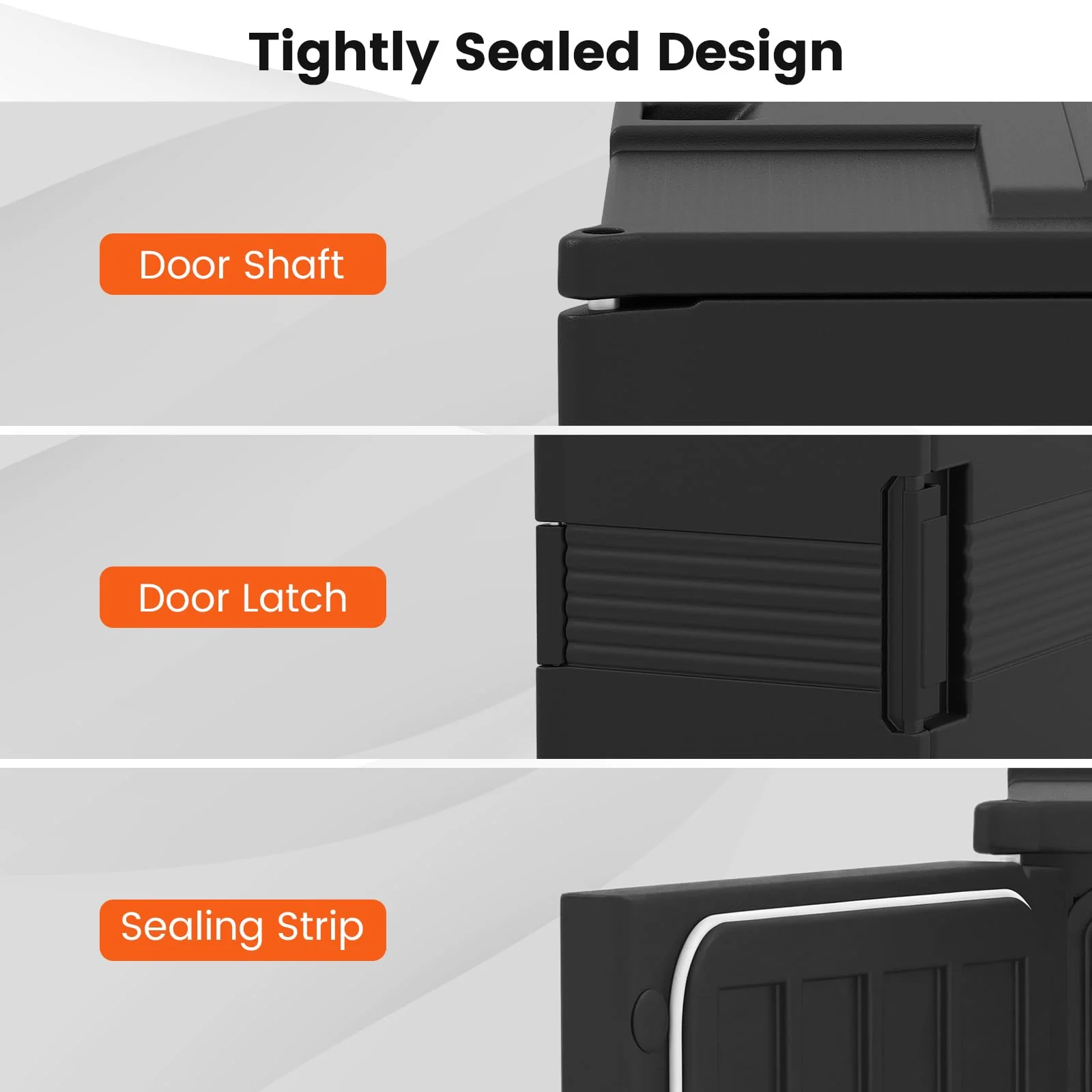 Goplus 91 Qt Insulated Food Pan Carrier with Door Shafts Latches and Sealing Strips - Image 7