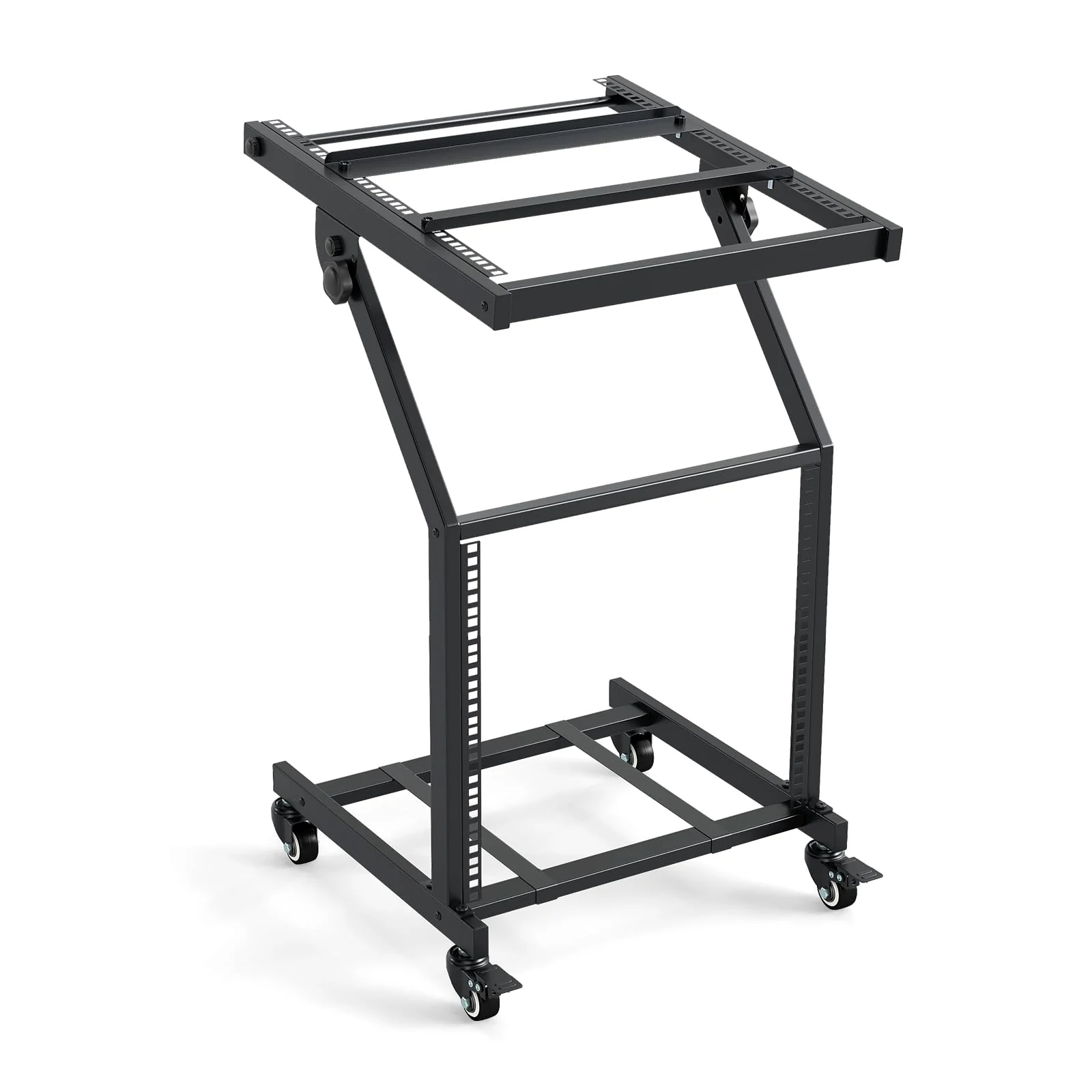 Goplus 9U DJ Mixer Stand with Lockable Wheels | Professional Studio Equipment Case Stand - Image 2