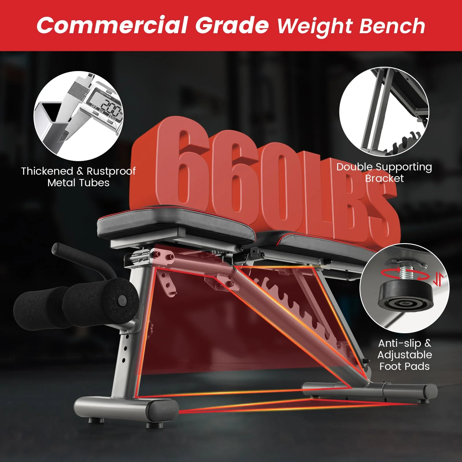 Goplus Adjustable Weight Bench - Image 6