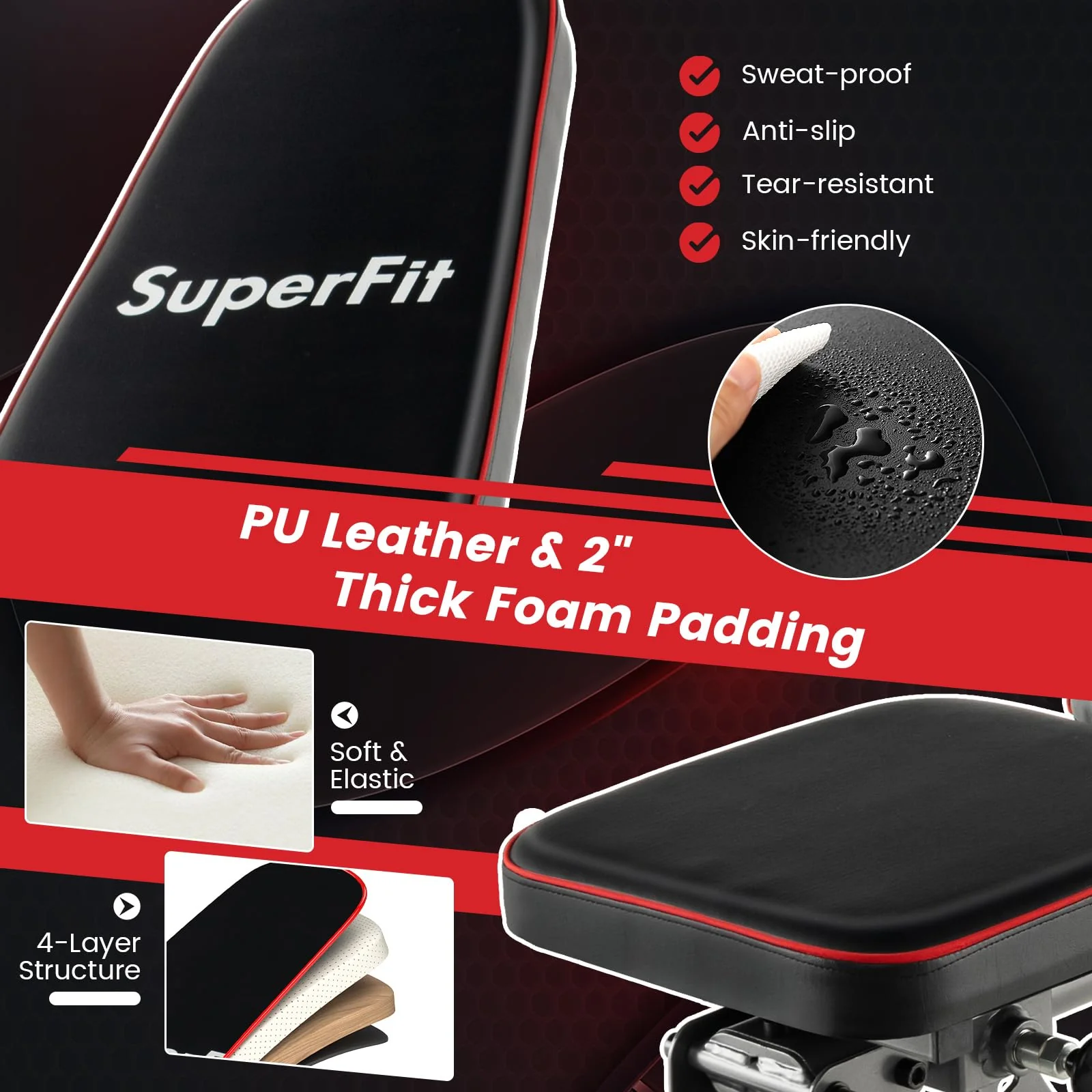 Goplus Adjustable Weight Bench - Image 7