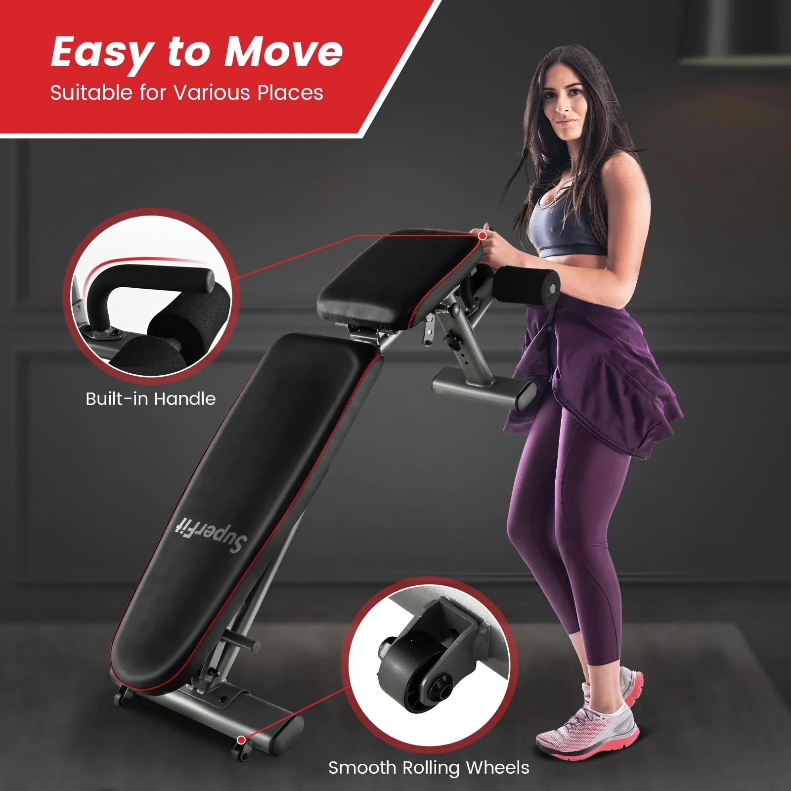 Goplus Adjustable Weight Bench - Image 8