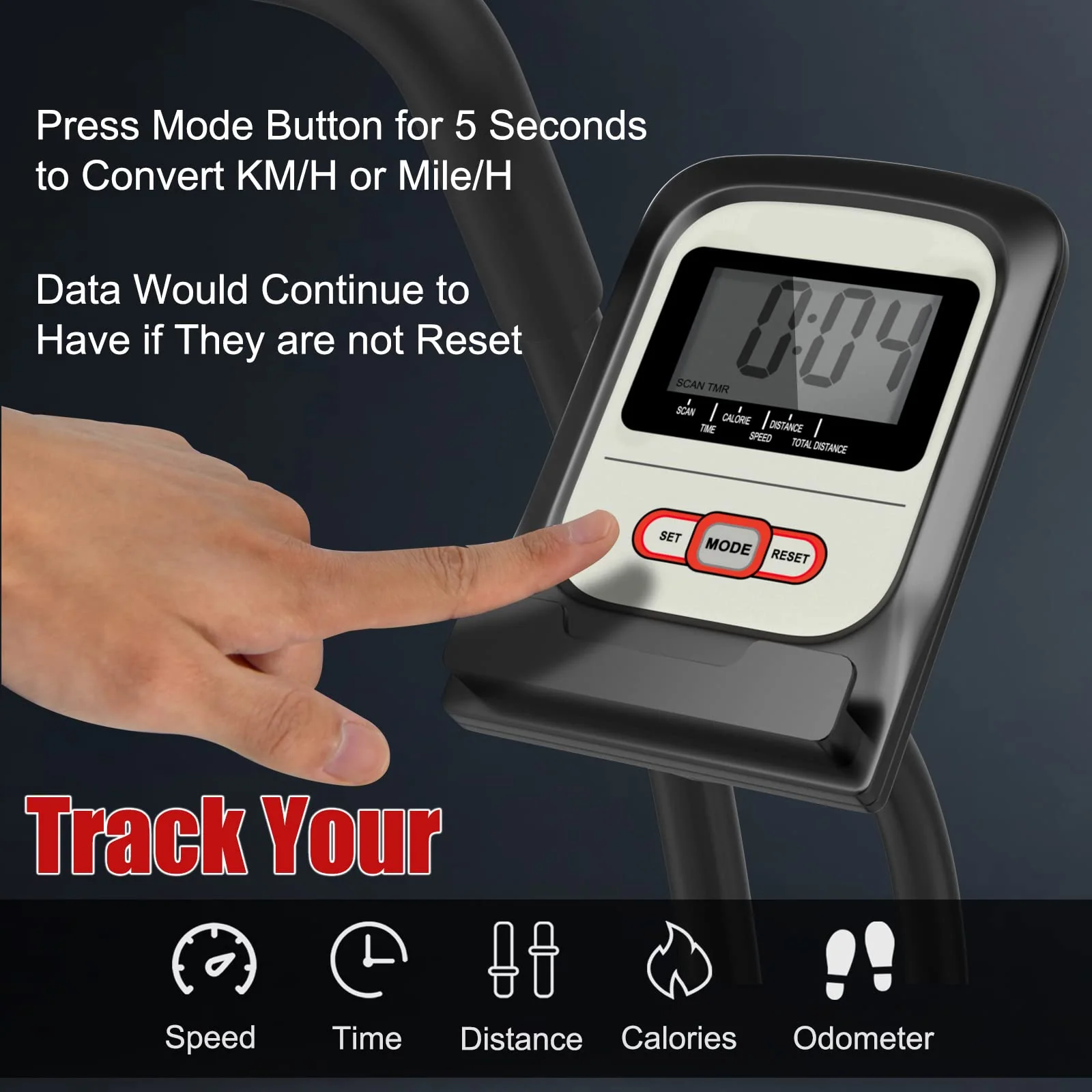 Goplus Air Bike, Fan Exercise Bike with Unlimited Resistance - Image 4