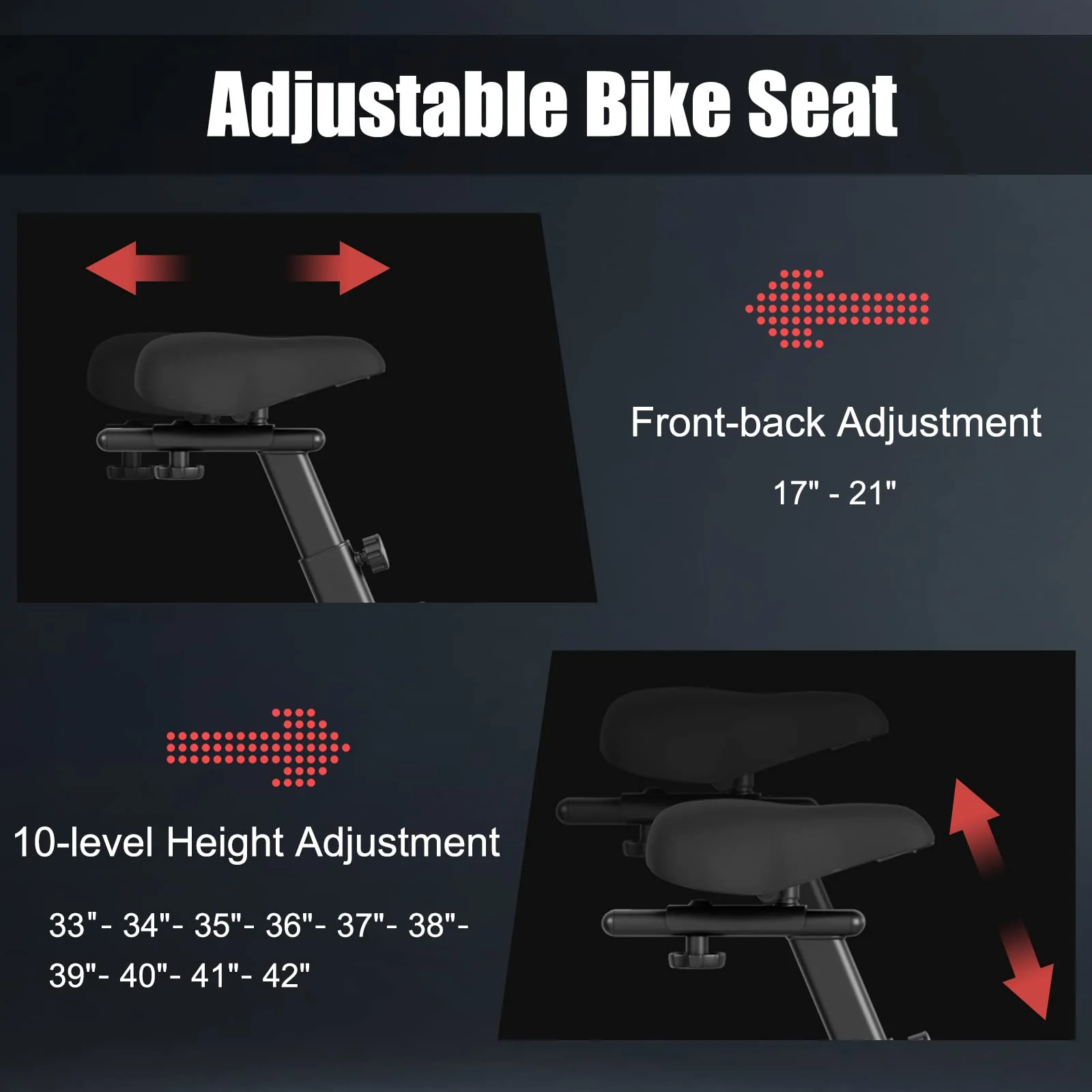 Goplus Air Bike, Fan Exercise Bike with Unlimited Resistance - Image 6