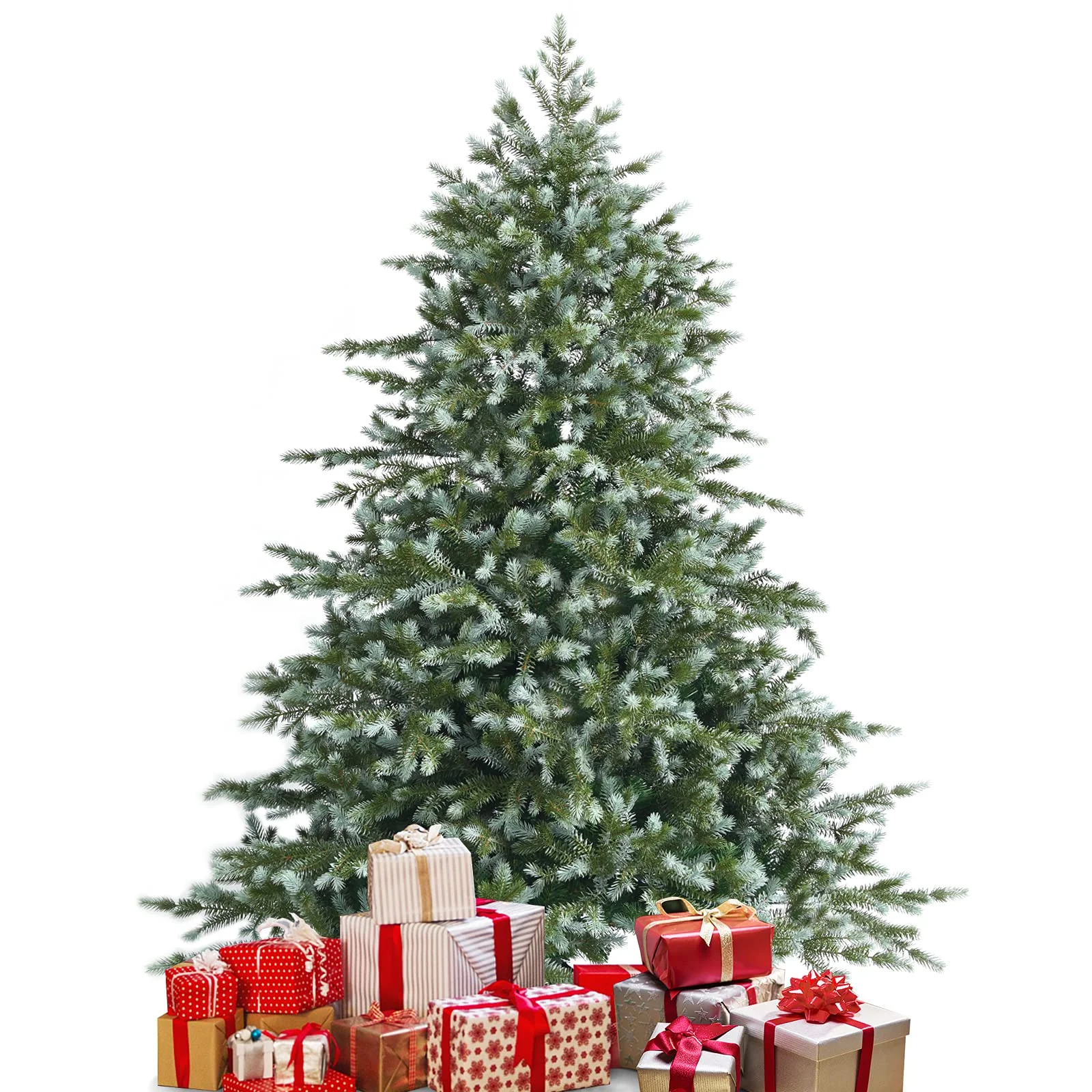 Goplus Artificial Christmas Tree, Metal Stand, Wintry Indoor Decoration for Holiday Festival - Image 8