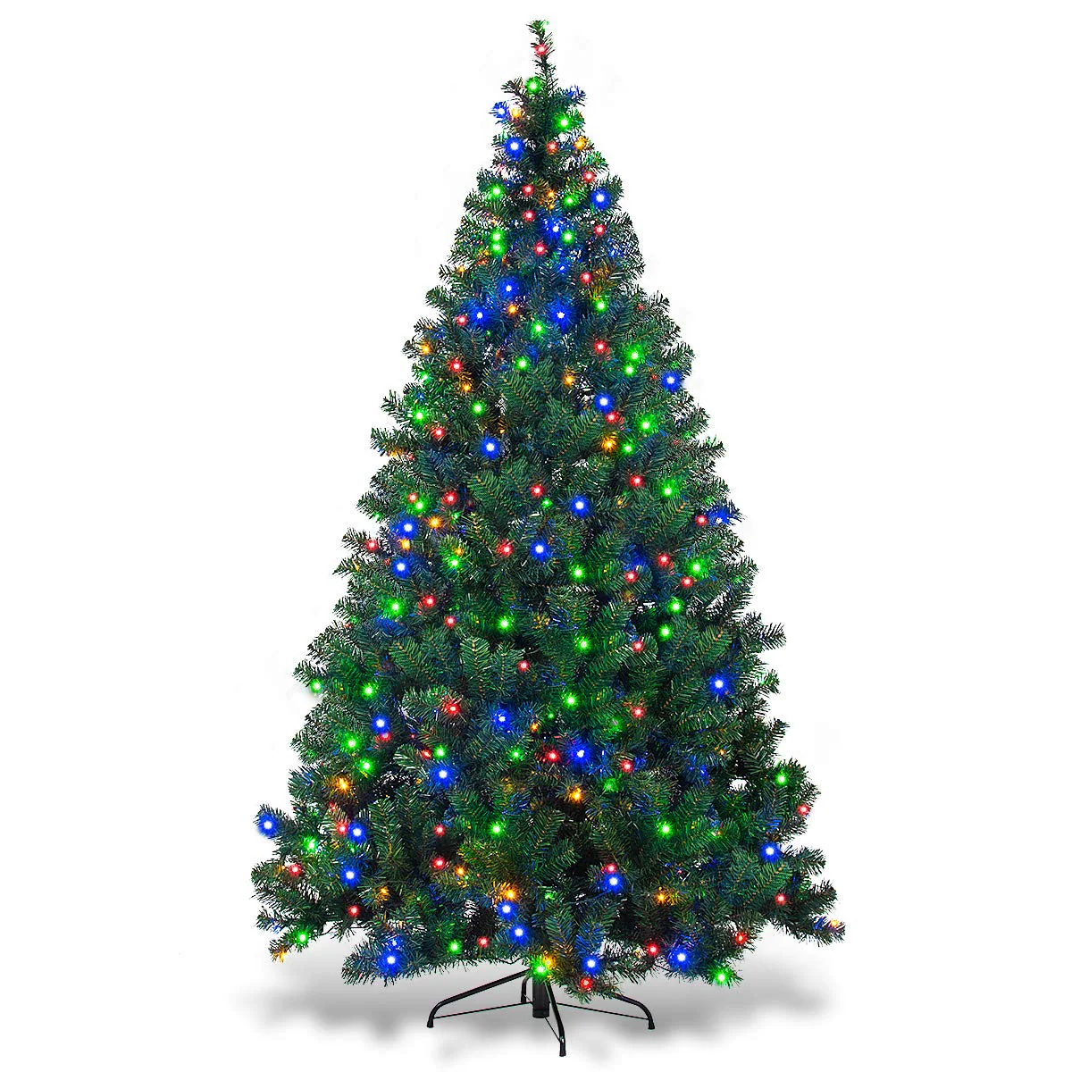 Goplus Artificial Christmas Tree Premium Spruce Hinged Tree, UL-Certified Transformer