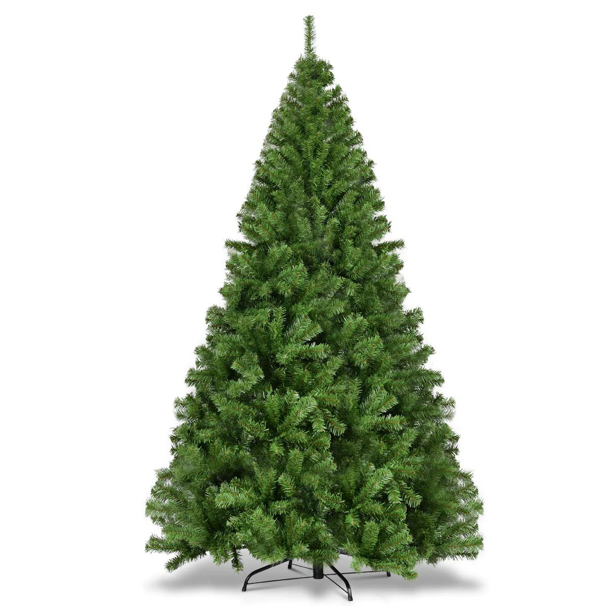 Goplus Artificial Christmas Tree, Unlit Premium Hinged Spruce Xmas Tree with Solid Metal Stand, for Outdoor and Indoor Decor - Image 14