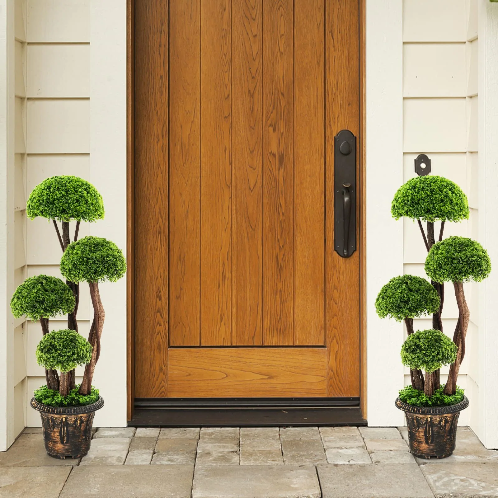 Goplus Artificial Cypress Topiary Ball Tree - Image 2