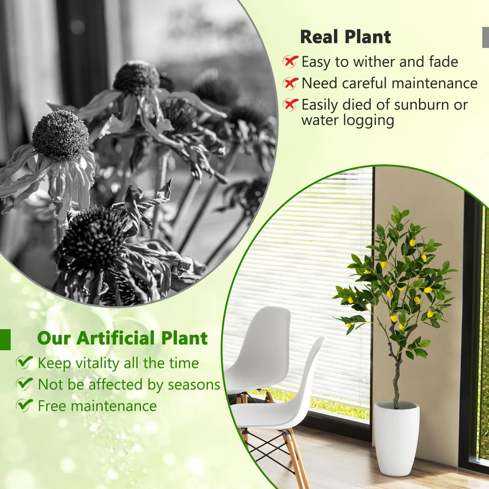 Goplus Artificial Lemon Tree - Image 8
