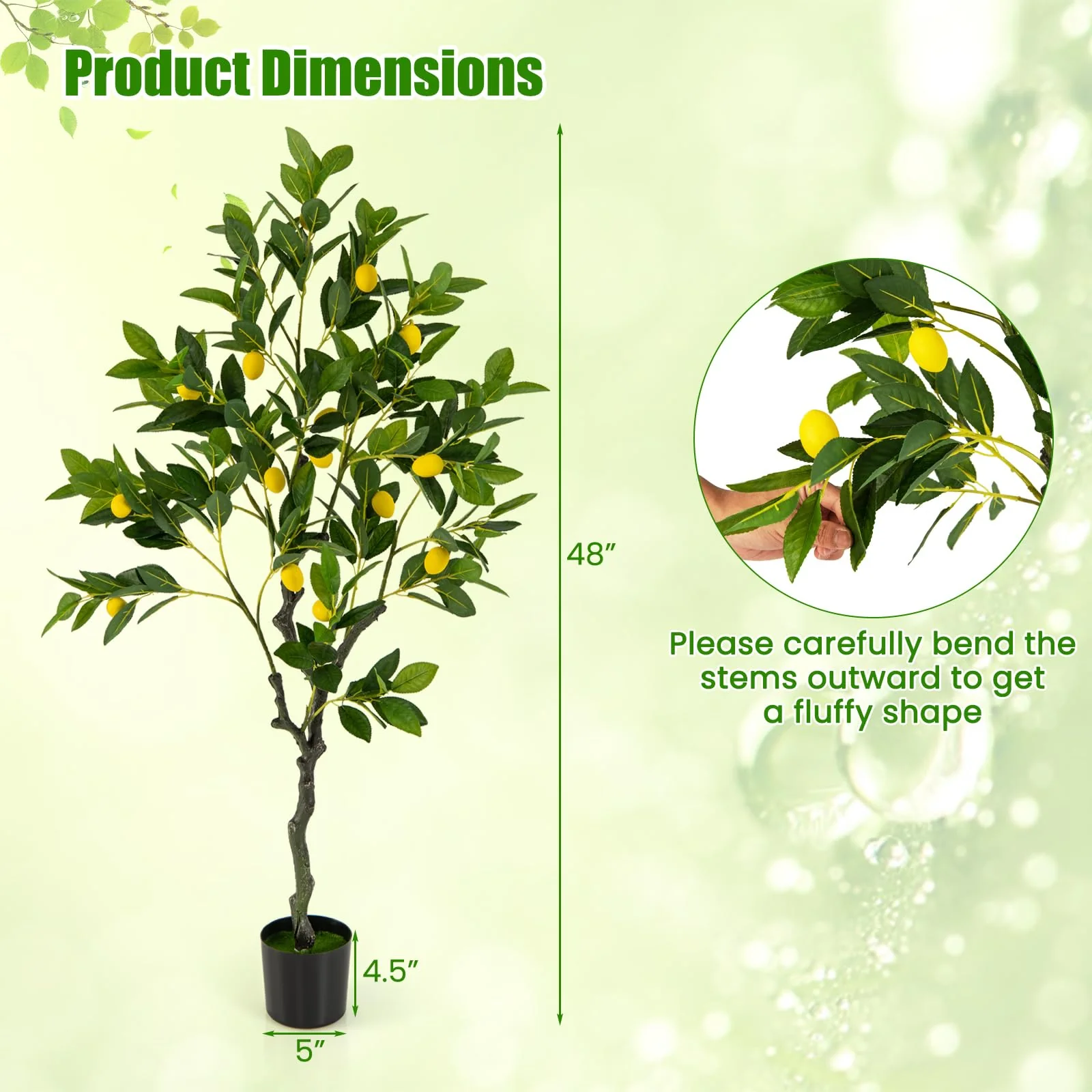 Goplus Artificial Lemon Tree - Image 9