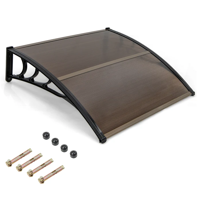 Goplus Awnings for Doors, 48" x 40" Window Awning with Rain Snow Sunlight UV Protection - Image 11