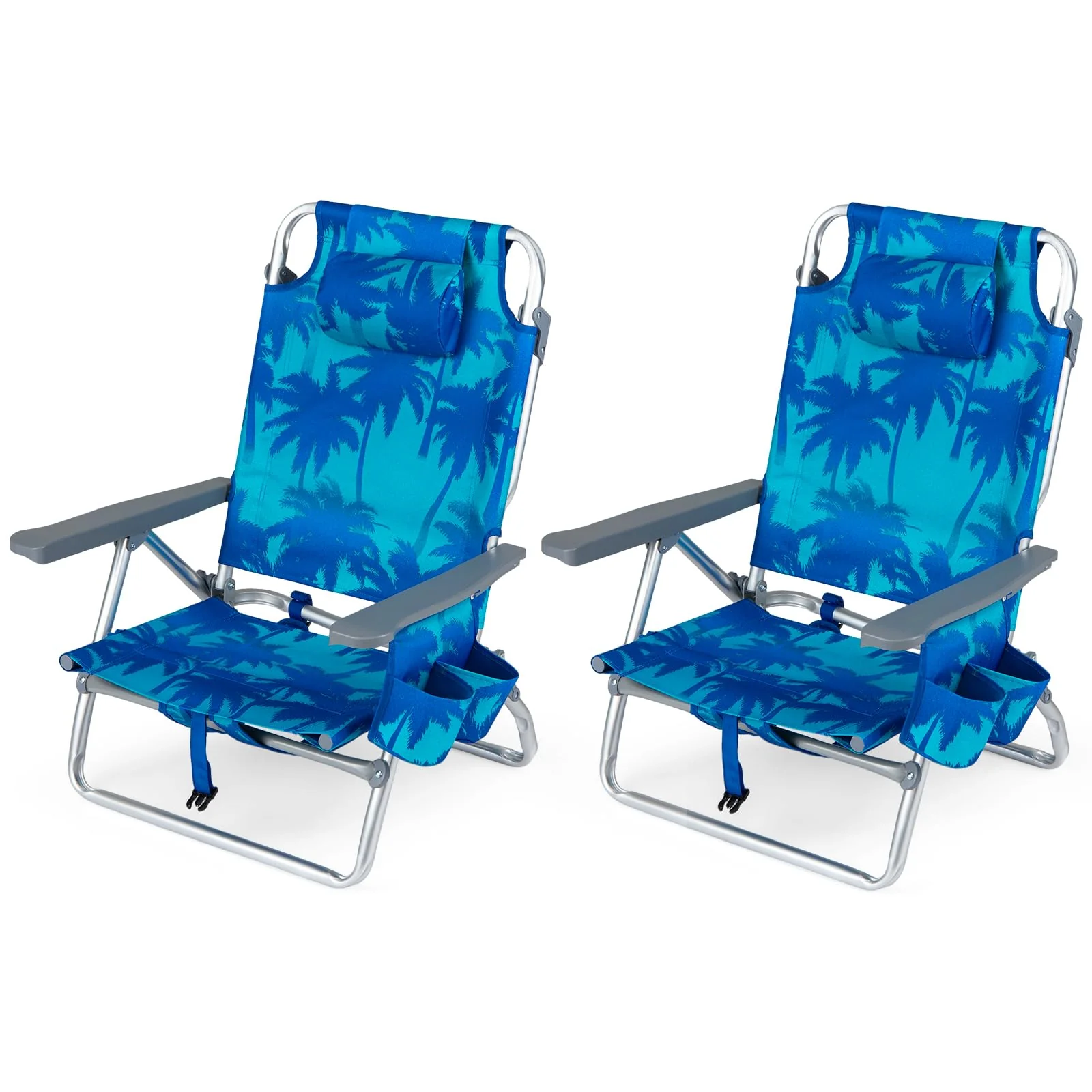 Goplus Beach Chairs Portable Folding Backpack Recliners(2/4) - Image 11