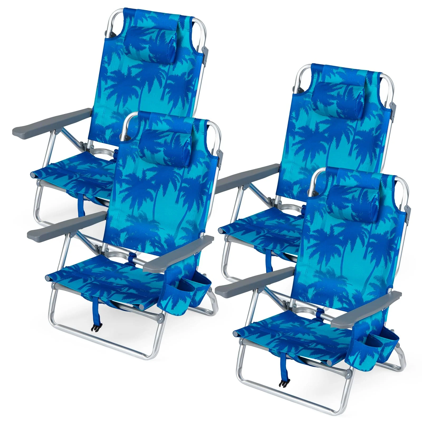 Goplus Beach Chairs Portable Folding Backpack Recliners(2/4) - Image 12