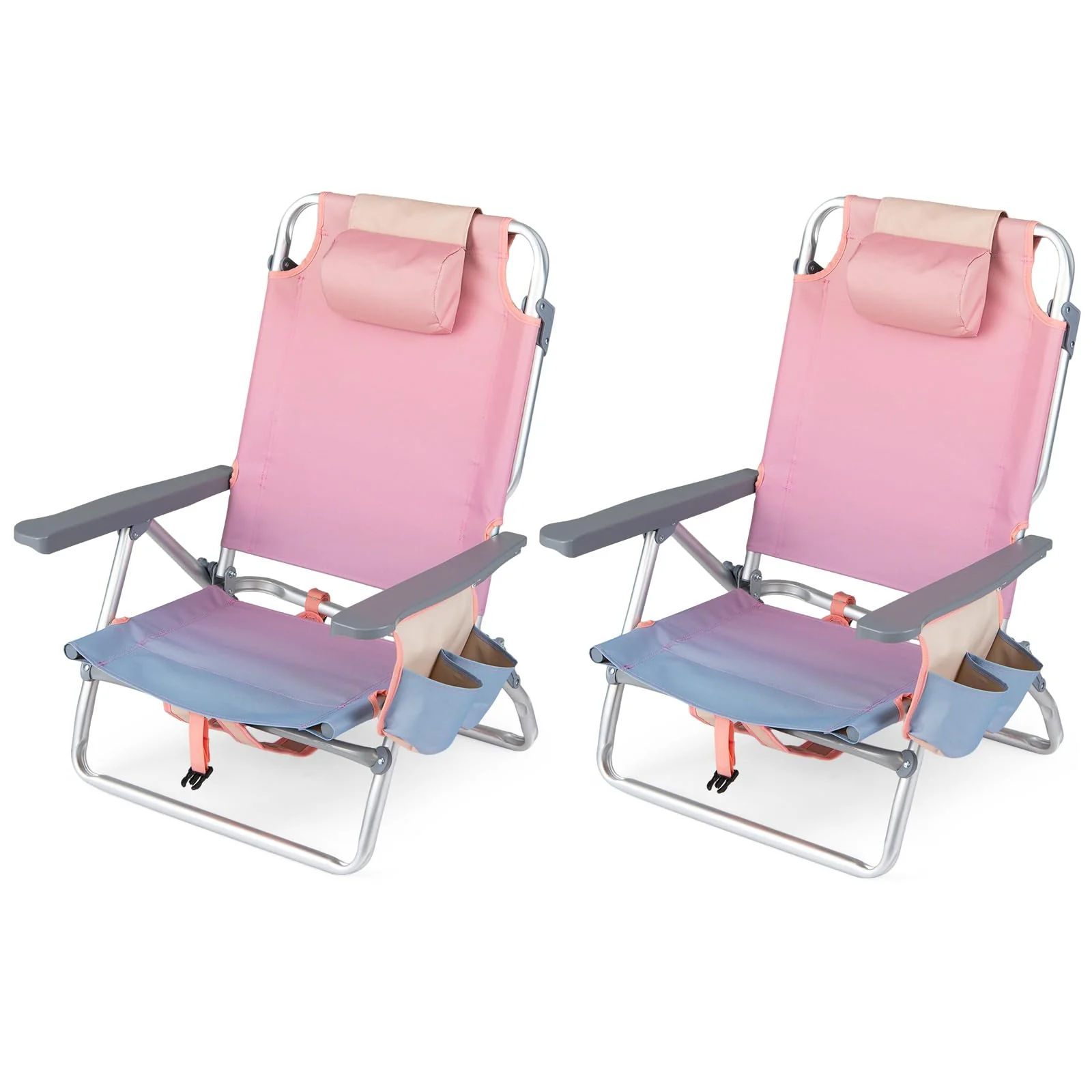 Goplus Beach Chairs Portable Folding Backpack Recliners(2/4) - Image 13