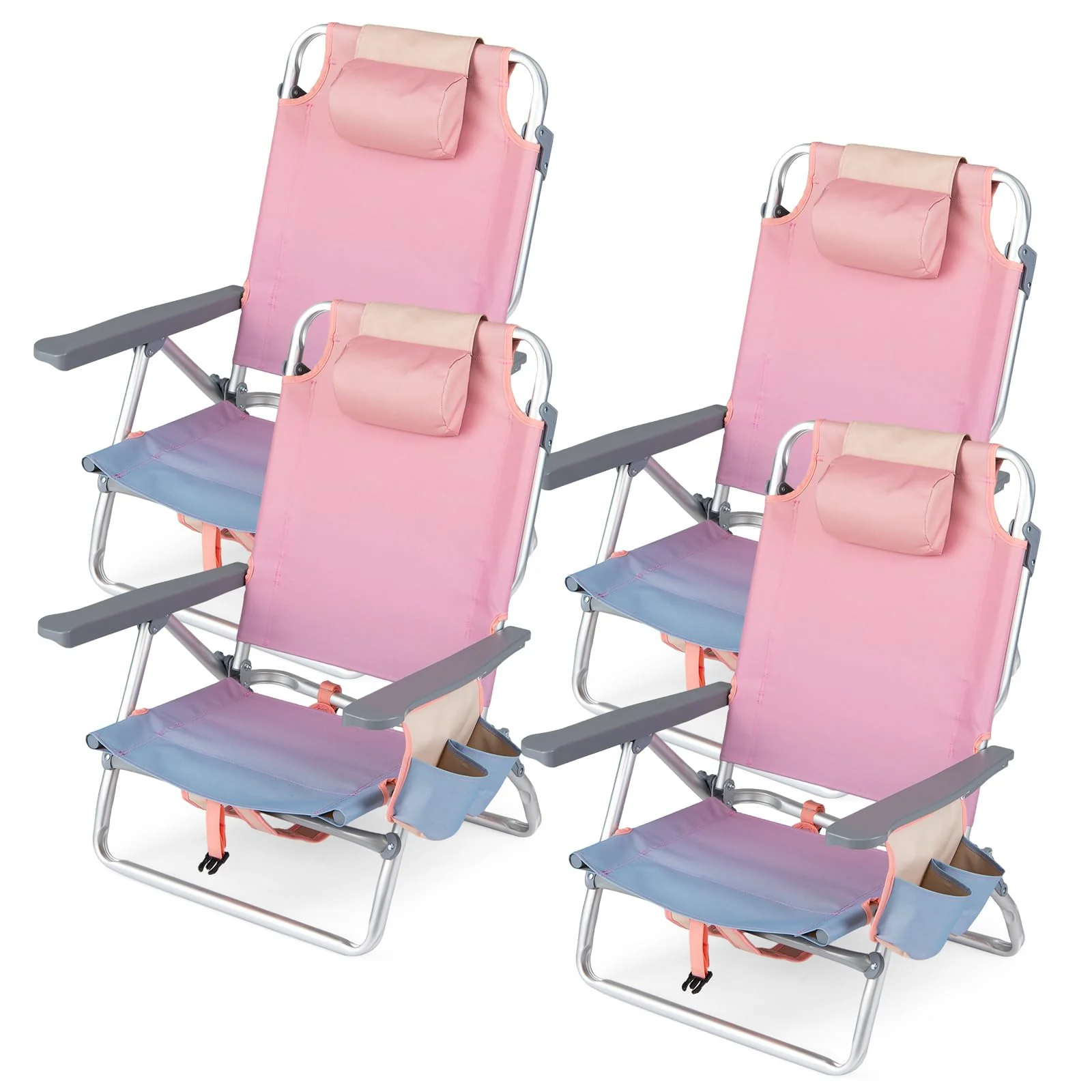 Goplus Beach Chairs Portable Folding Backpack Recliners(2/4) - Image 14