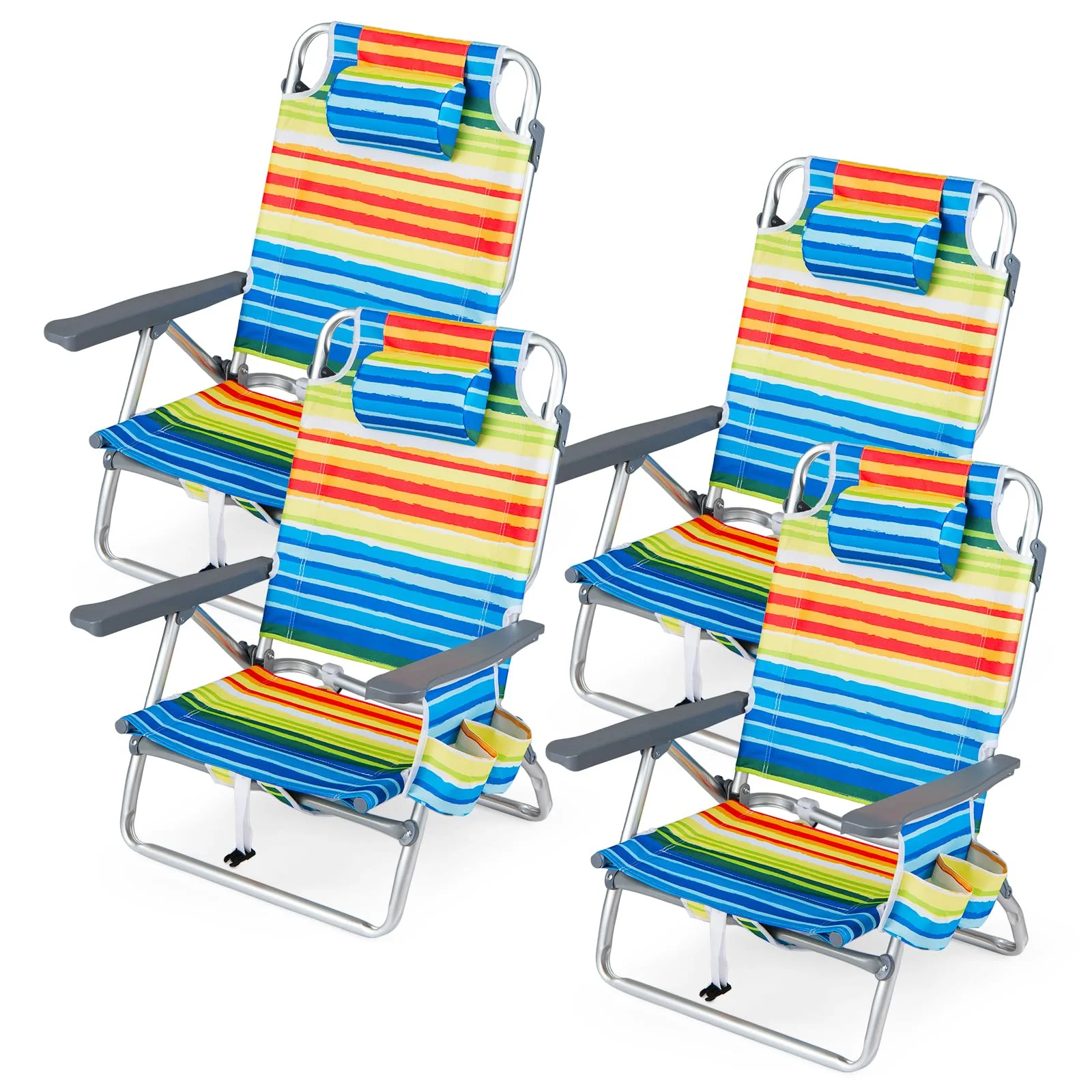 Goplus Beach Chairs Portable Folding Backpack Recliners(2/4) - Image 17