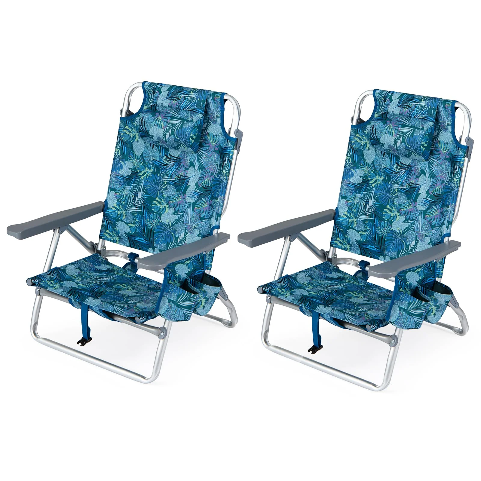 Goplus Beach Chairs Portable Folding Backpack Recliners(2/4) - Image 19
