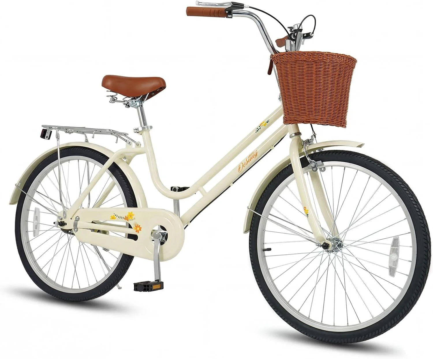 Goplus Beach Cruiser Bike with Basket Rear Rack Bell for Teens Adults Ladies - Image 10