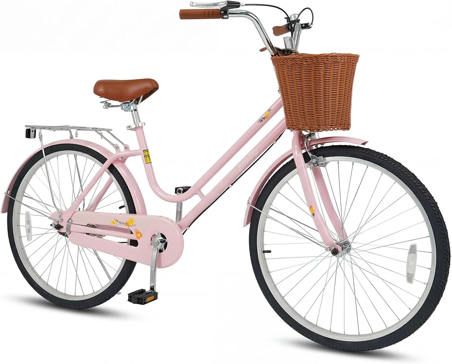 Goplus Beach Cruiser Bike with Basket Rear Rack Bell for Teens Adults Ladies - Image 12