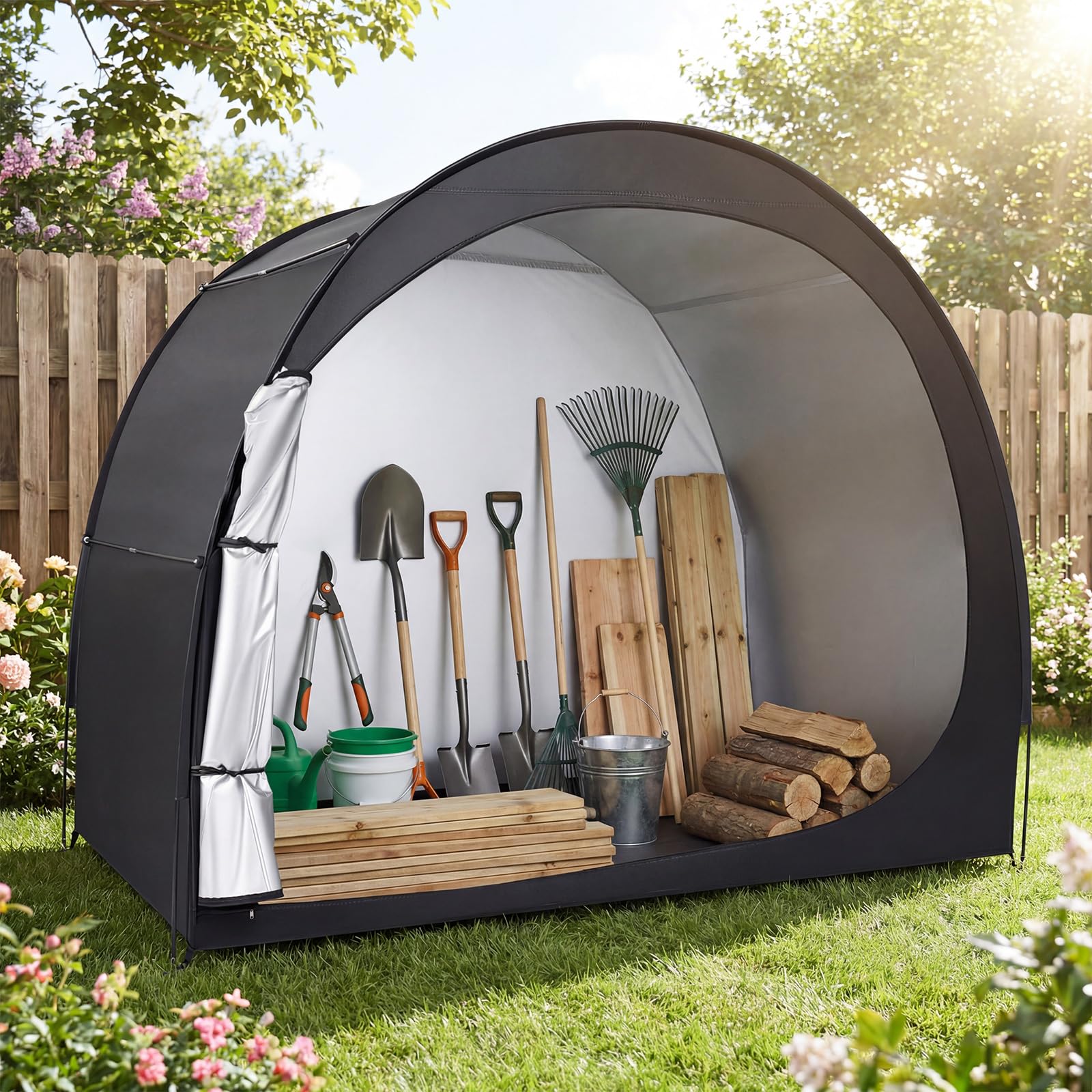 Goplus Bike Storage Tent Portable Bicycle Shed(6.9 X 4 Ft) - Image 8
