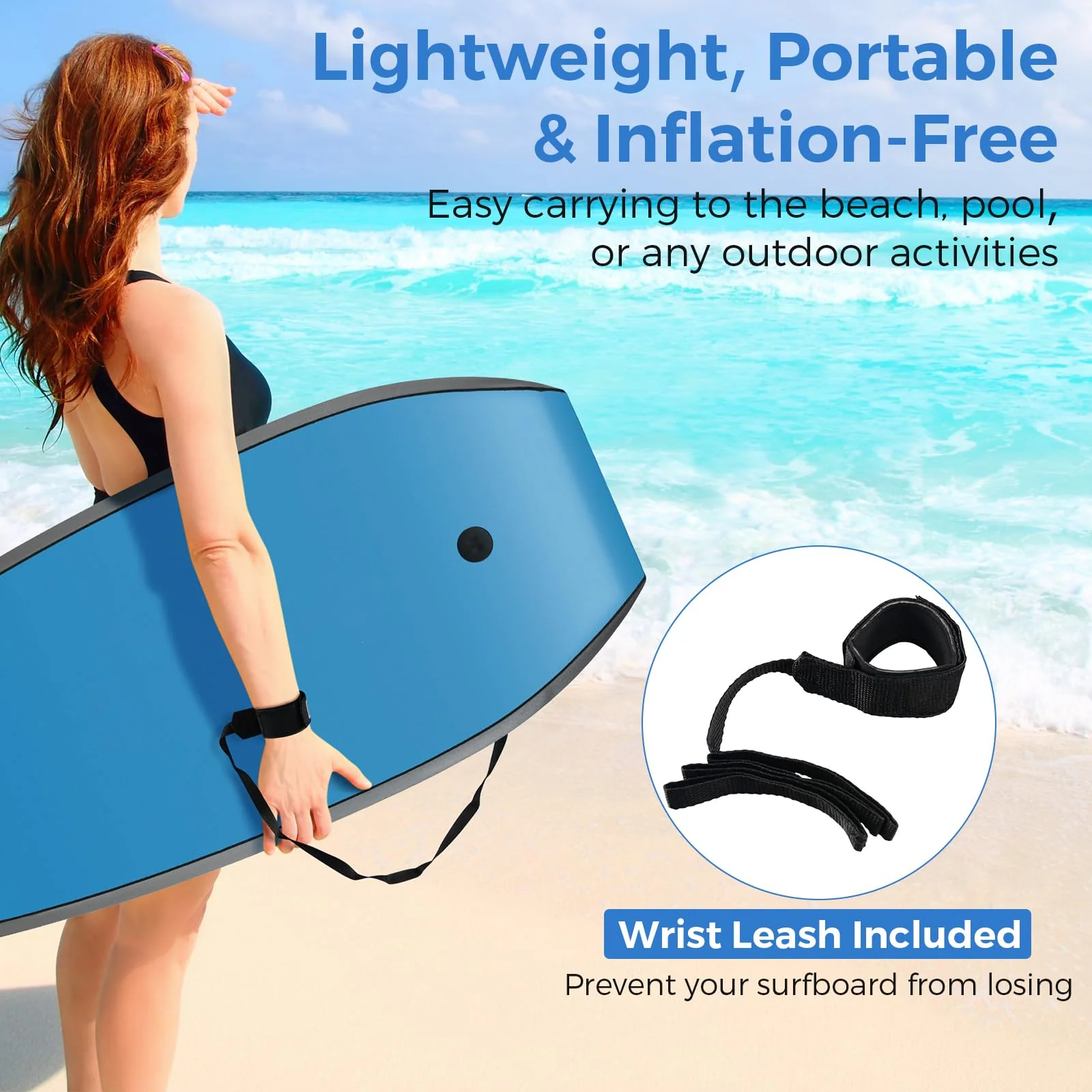 Goplus Boogie Boards for Beach, 33"/37"/41" Lightweight Body Board, Bodyboard for Kids Adults Surfing - Image 6