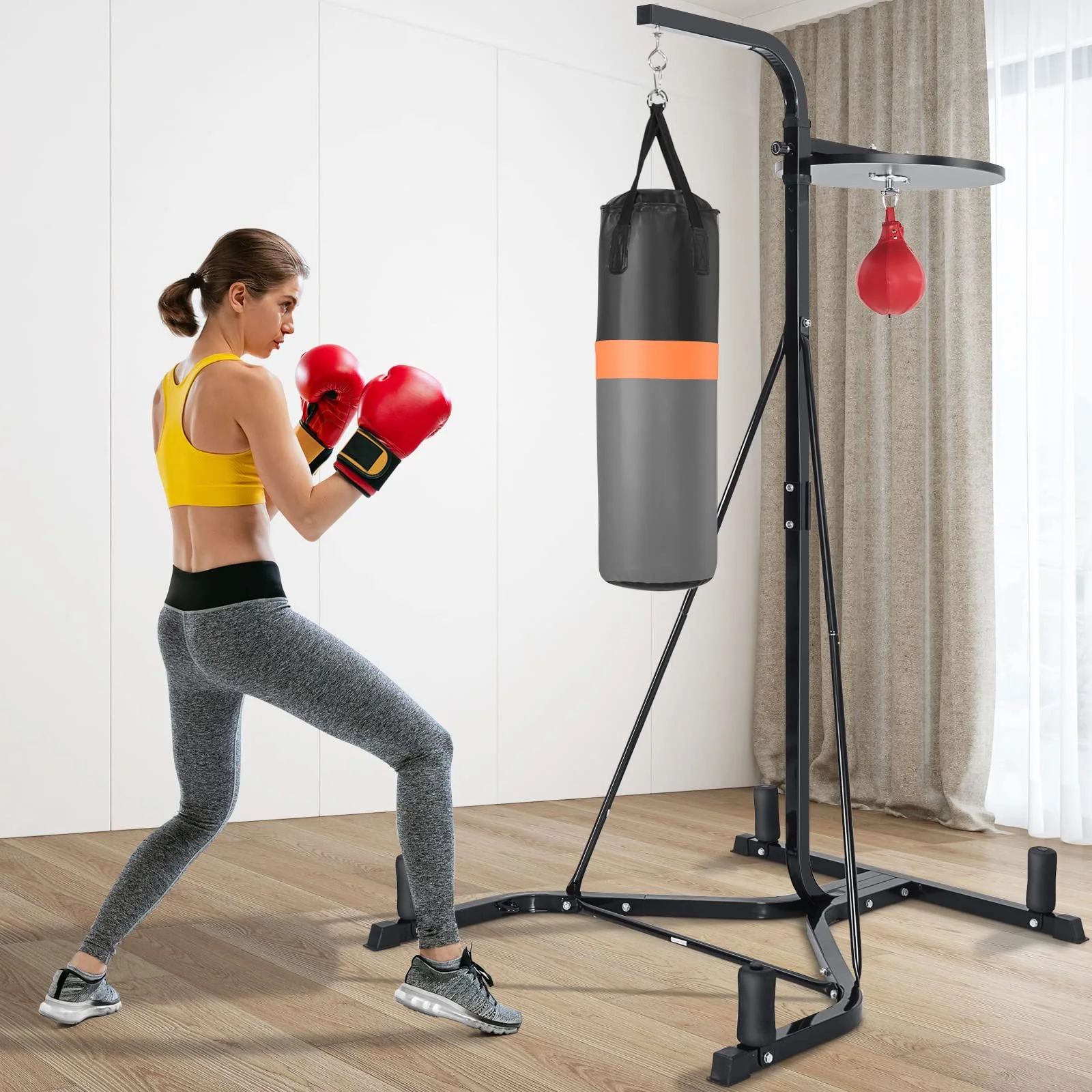 Goplus Boxing Stand for Heavy Bag and Speed Bag - Image 8