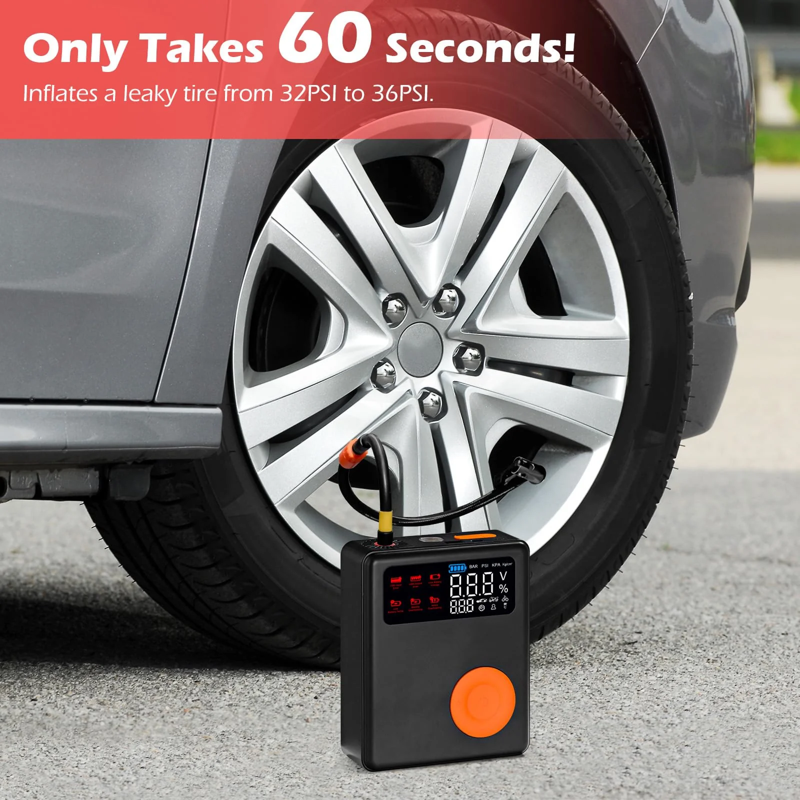 Goplus Car Jump Starter with Air Compressor - Image 3