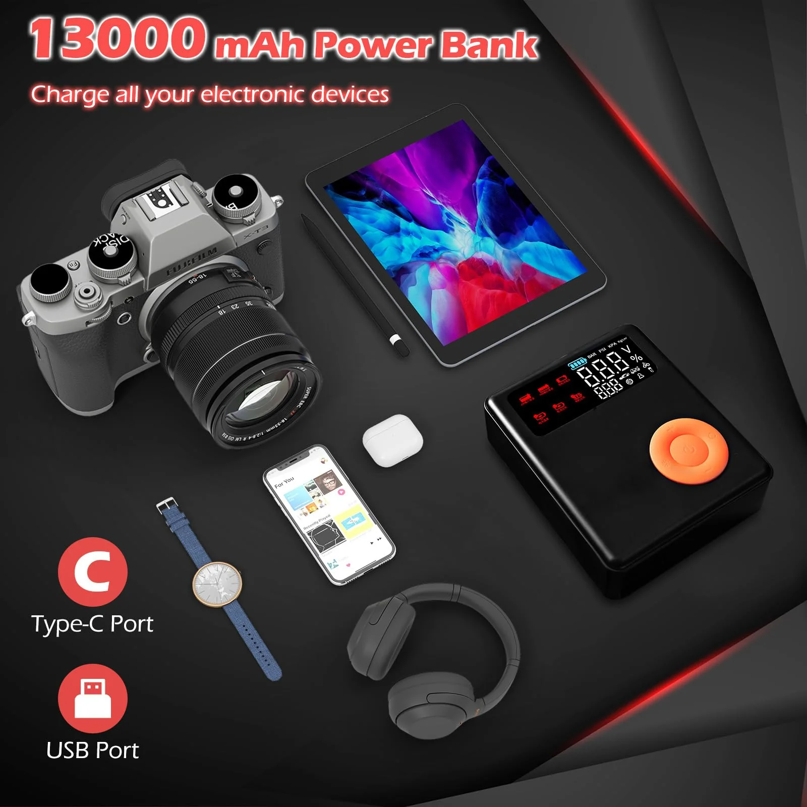 Goplus Car Jump Starter with Air Compressor - Image 8