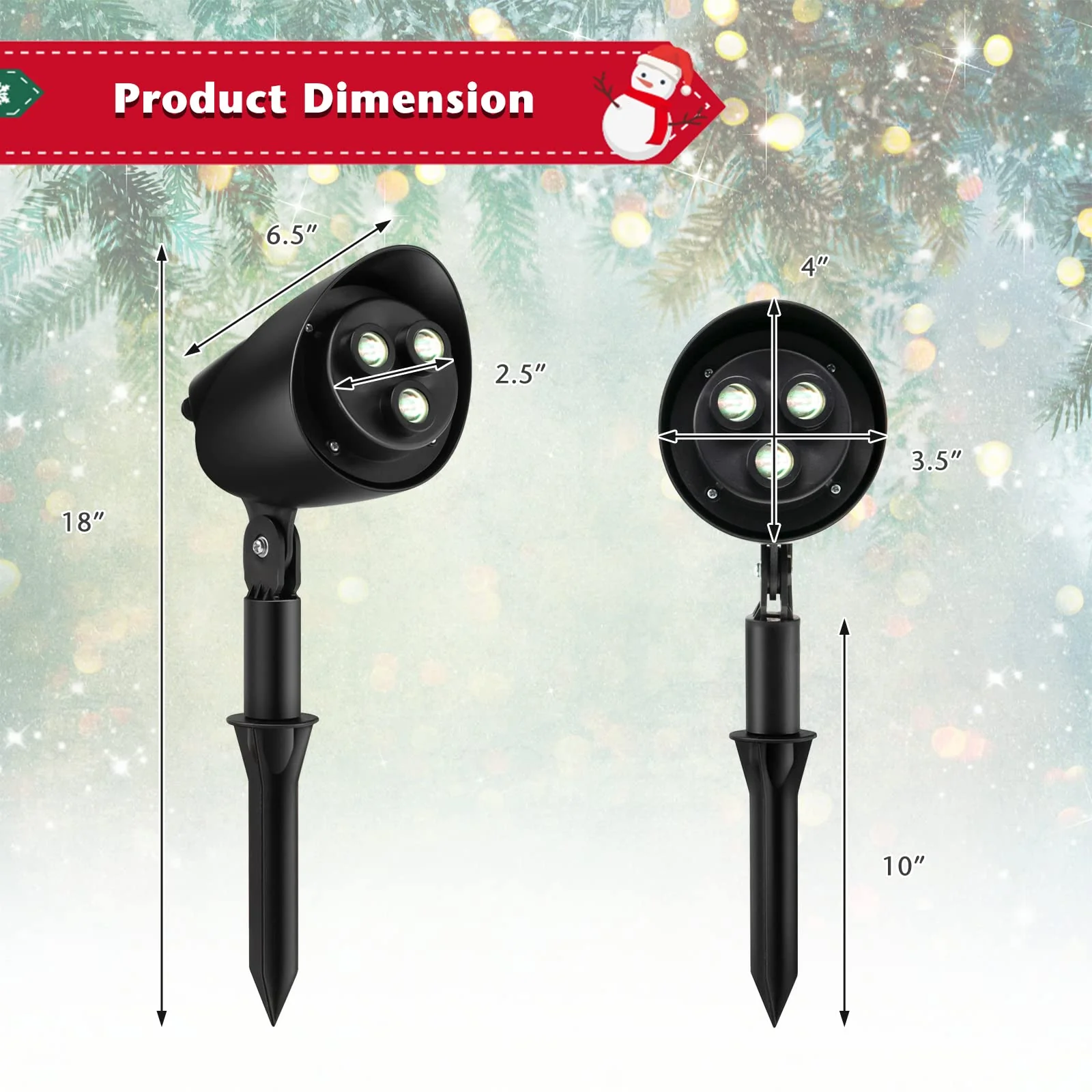 Goplus Christmas Projector Lights Outdoor | LED Santa Claus on Sleigh Projection Lamp - Image 7