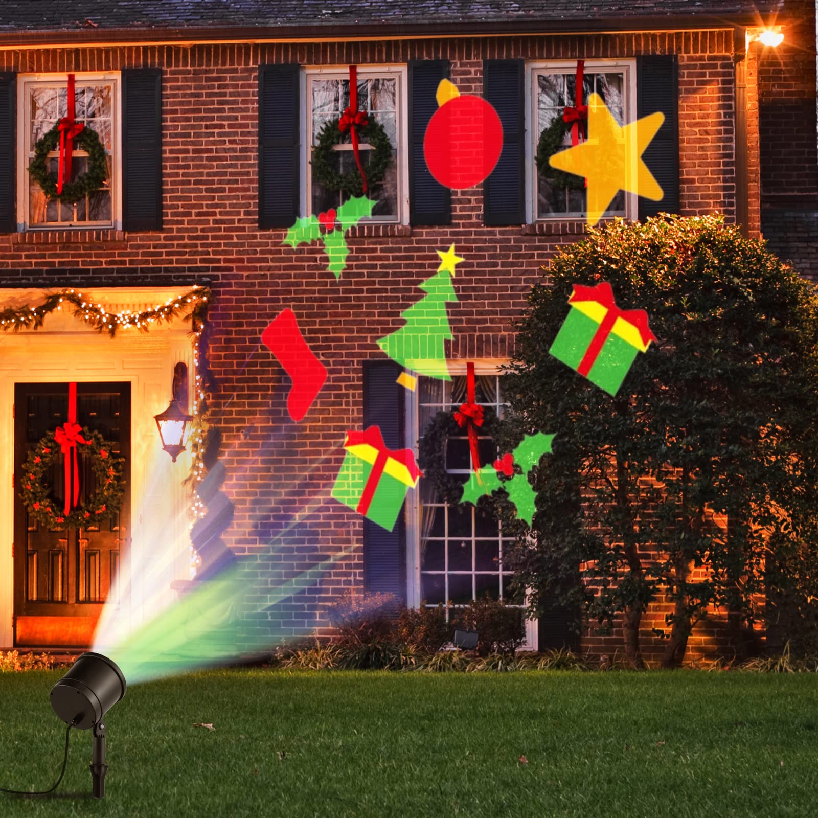 Goplus Christmas Projector Lights Rotating Projection Lamp with 65° Adjustable Angle - Image 8