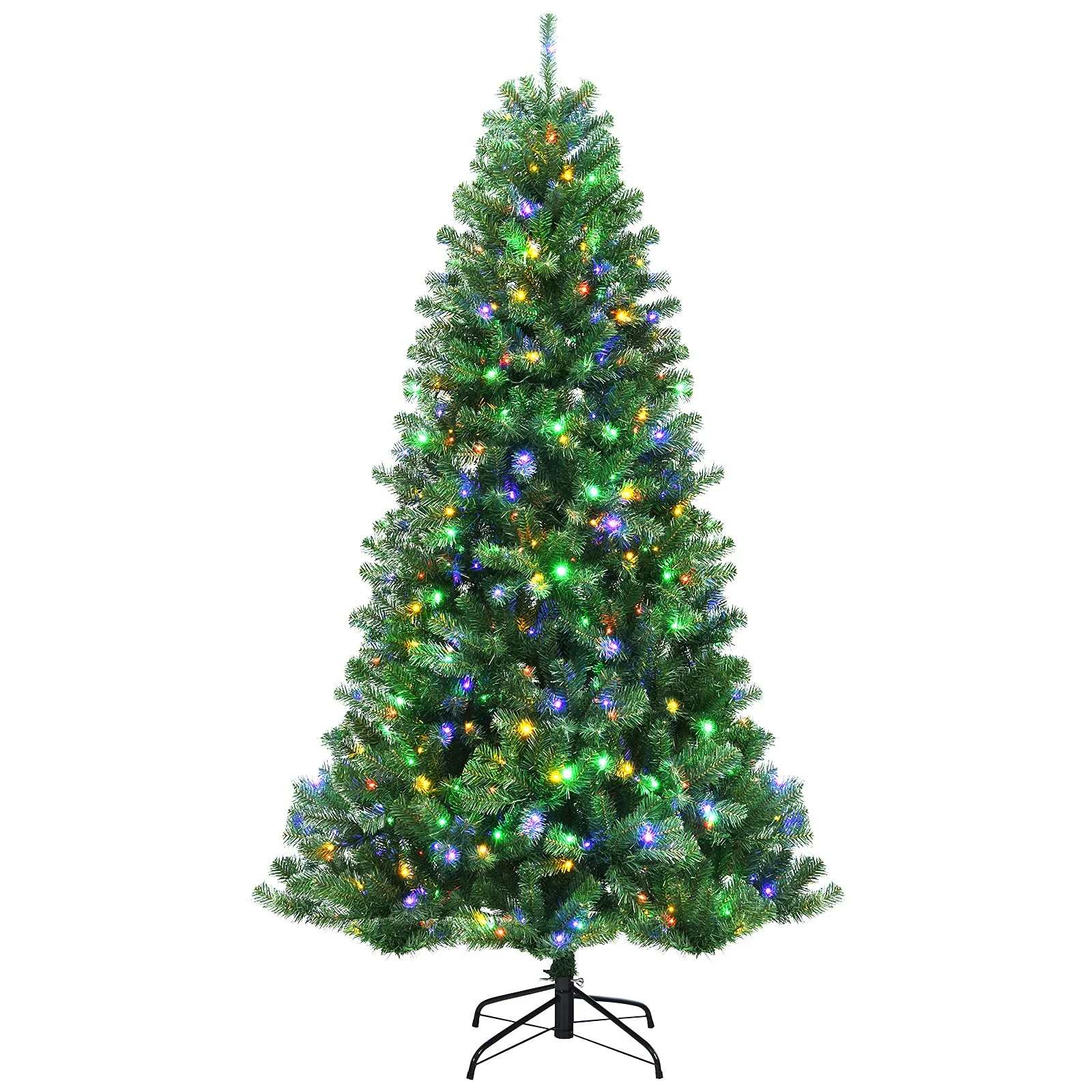 Goplus Christmas Tree, Hinged Remote Control Artificial Xmas Tree, Residential and Commercial Decoration for Indoor - Image 9