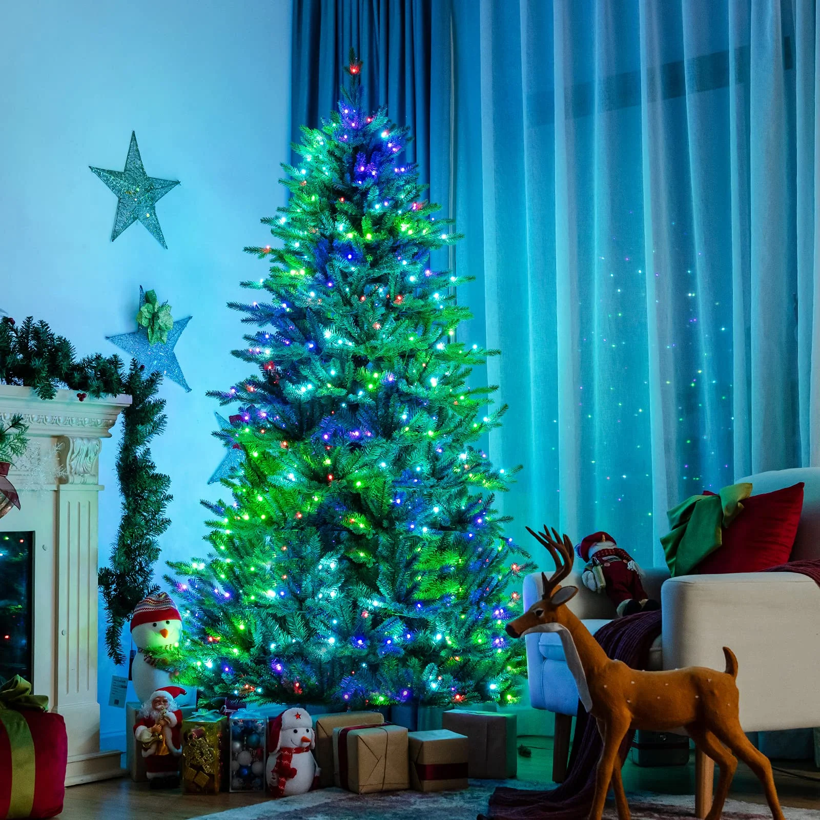 Goplus Christmas Tree, PVC & PE Branch Tips, Indoor Holiday Festival Decoration for Residential Commercial Use - Image 2